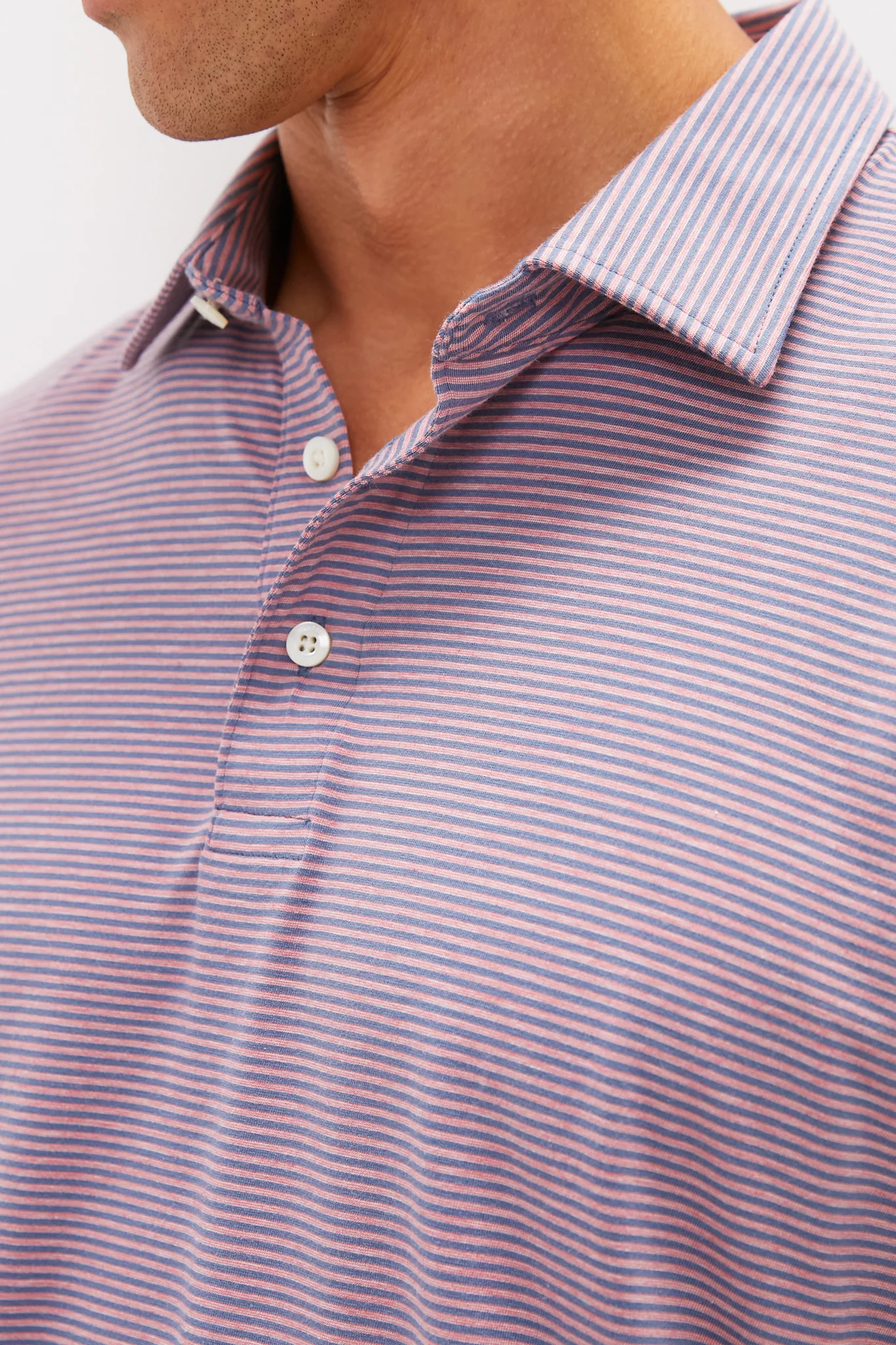 Three Springs Stripe Long Sleeve Movement Polo - Image 5