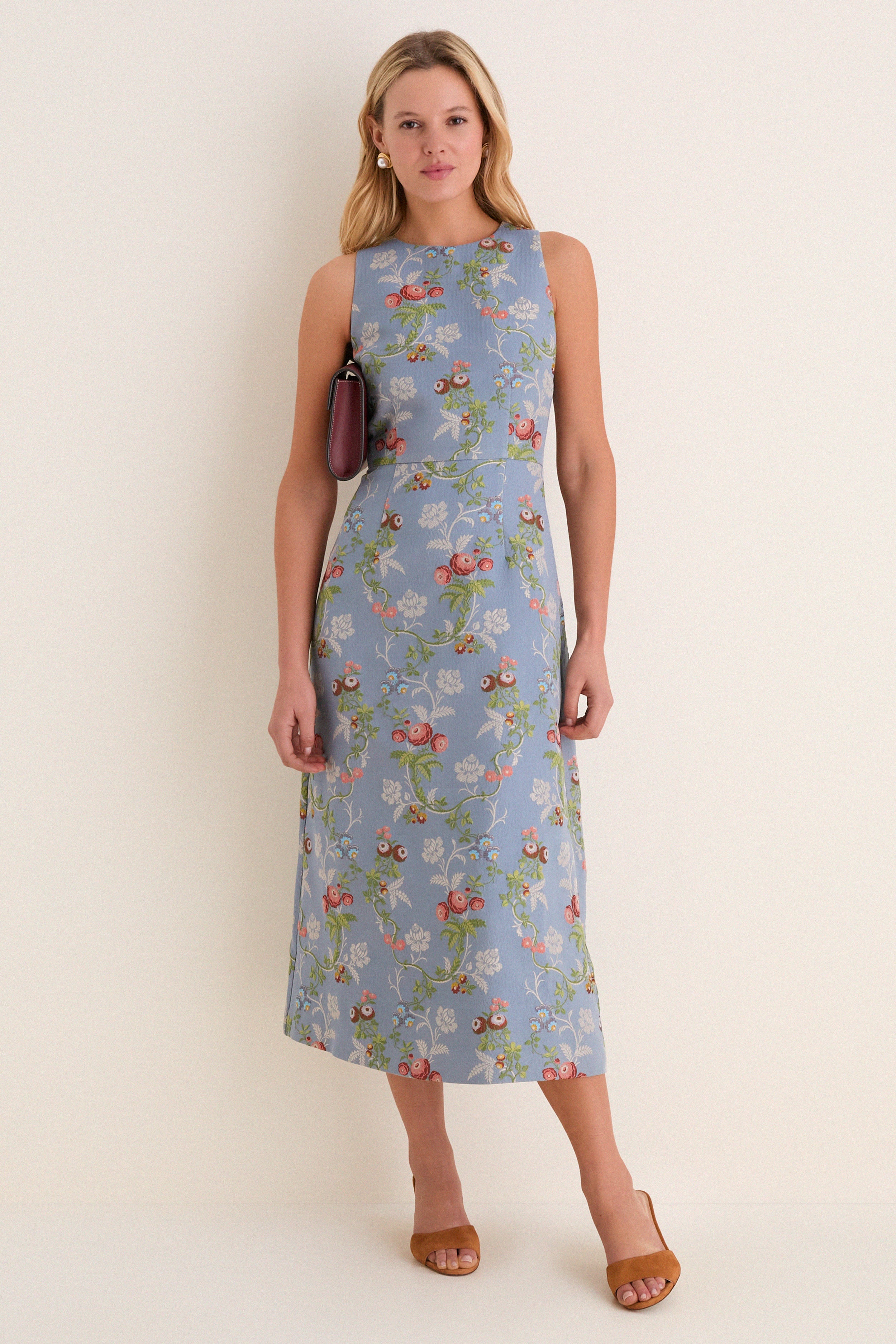 Trellis Bloom Jacquard Manon Dress - Image 3