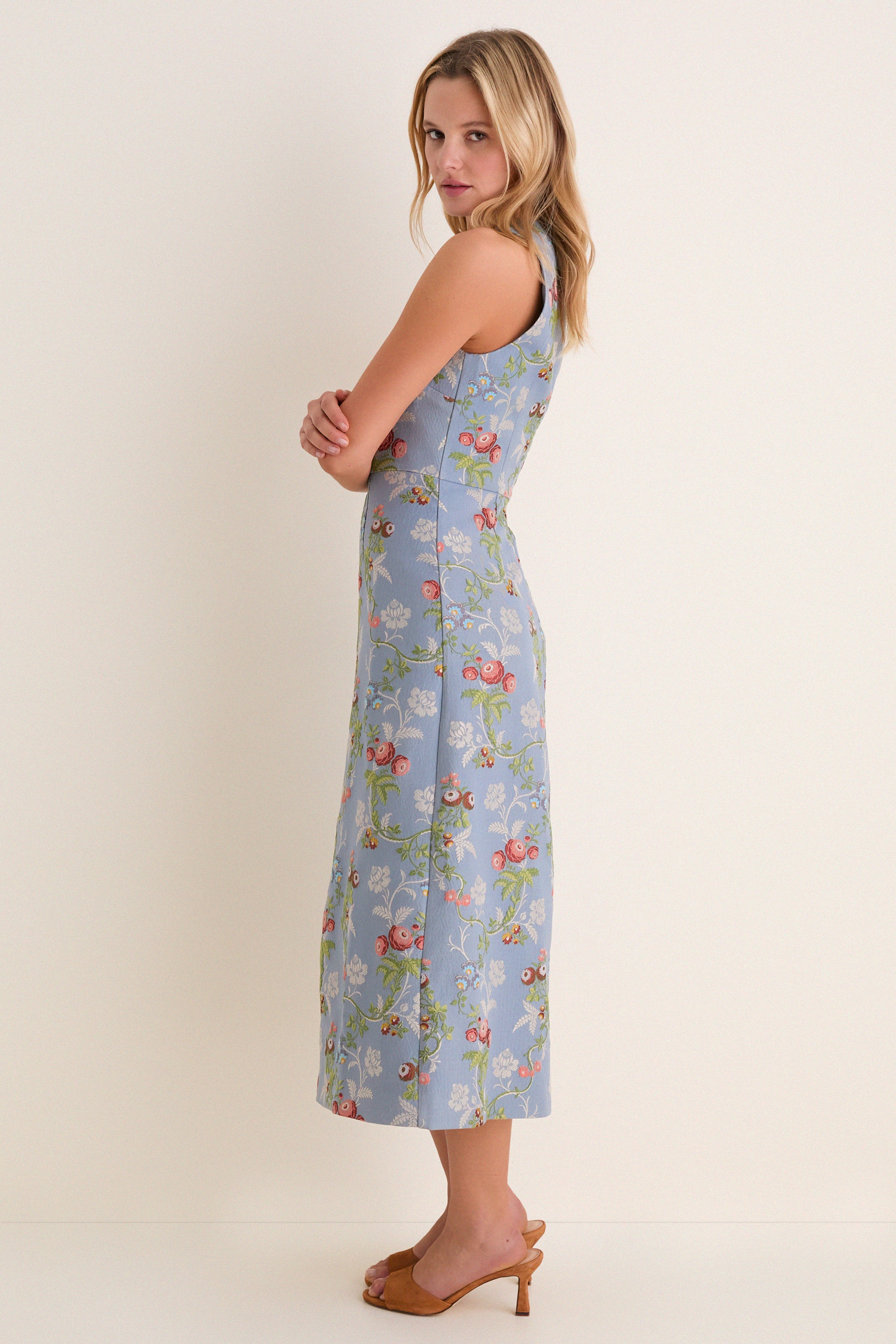Trellis Bloom Jacquard Manon Dress - Image 4
