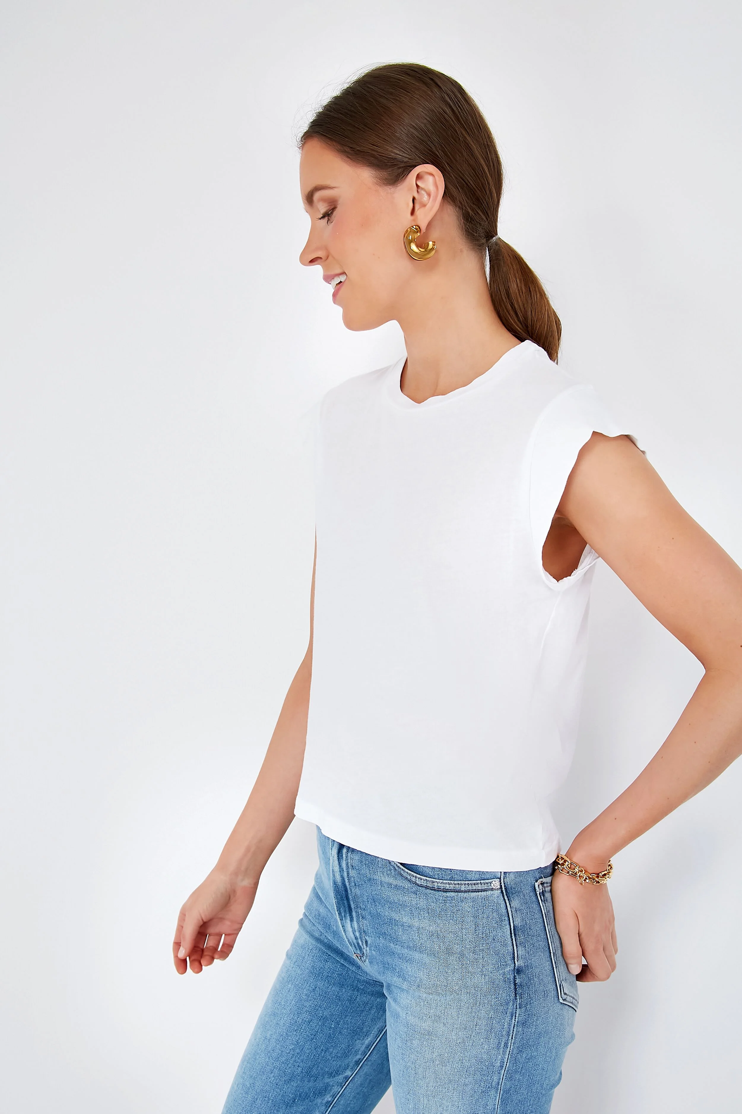 True White The Peak Shoulder Tee - Image 6