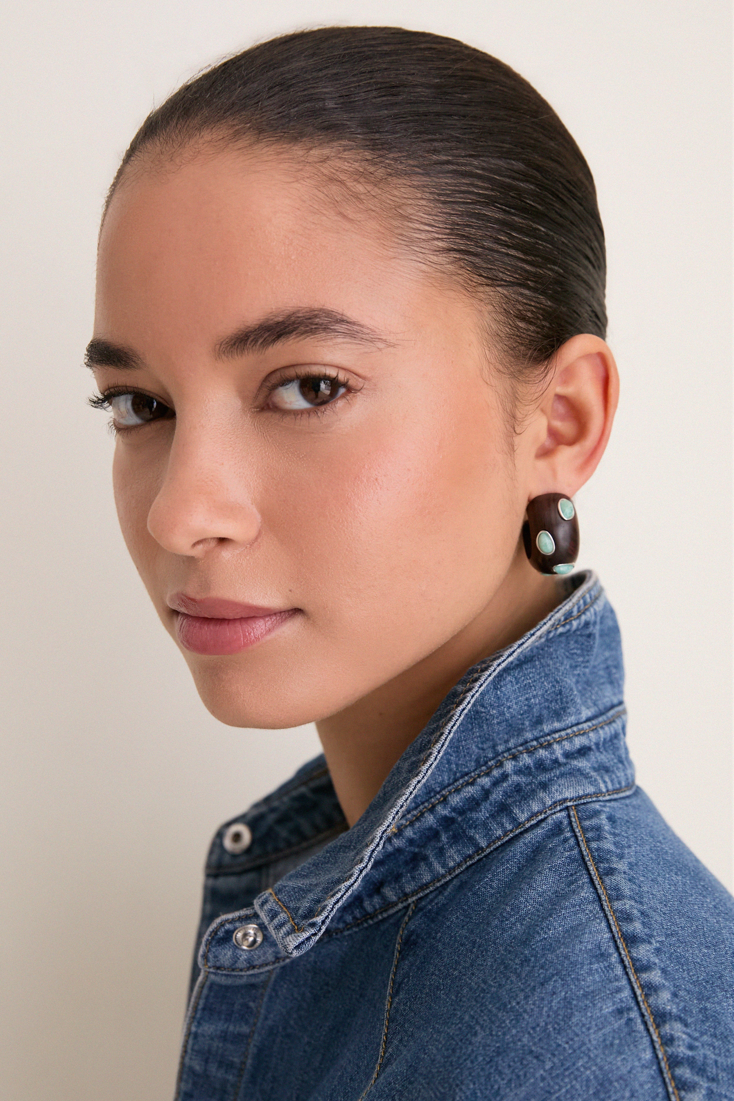 Tuckernuck x Lizzie Fortunato Amazonite Acacia Earrings - Image 2