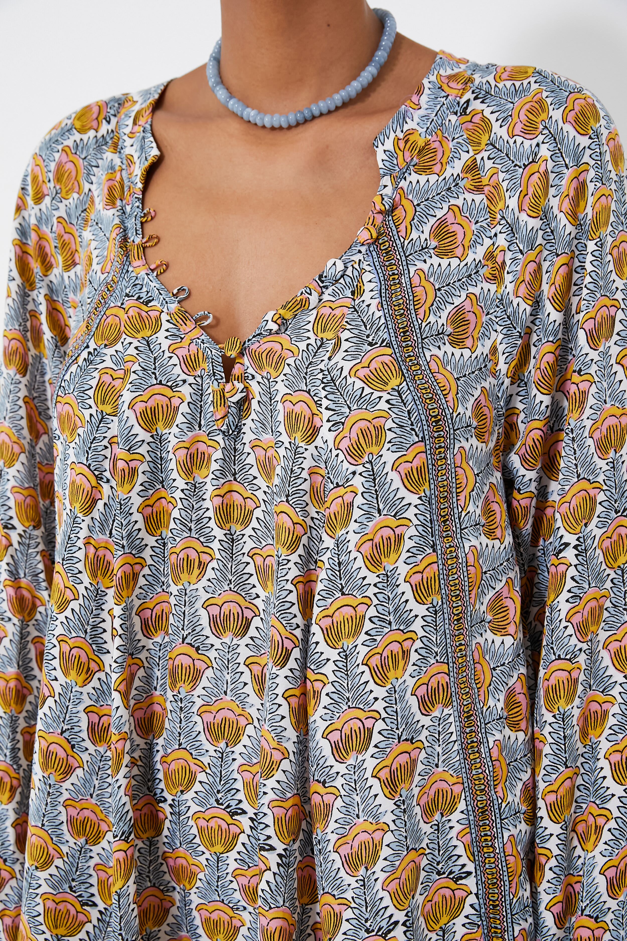 Tulip Print French Blue Fiore Maxi Dress - Image 5