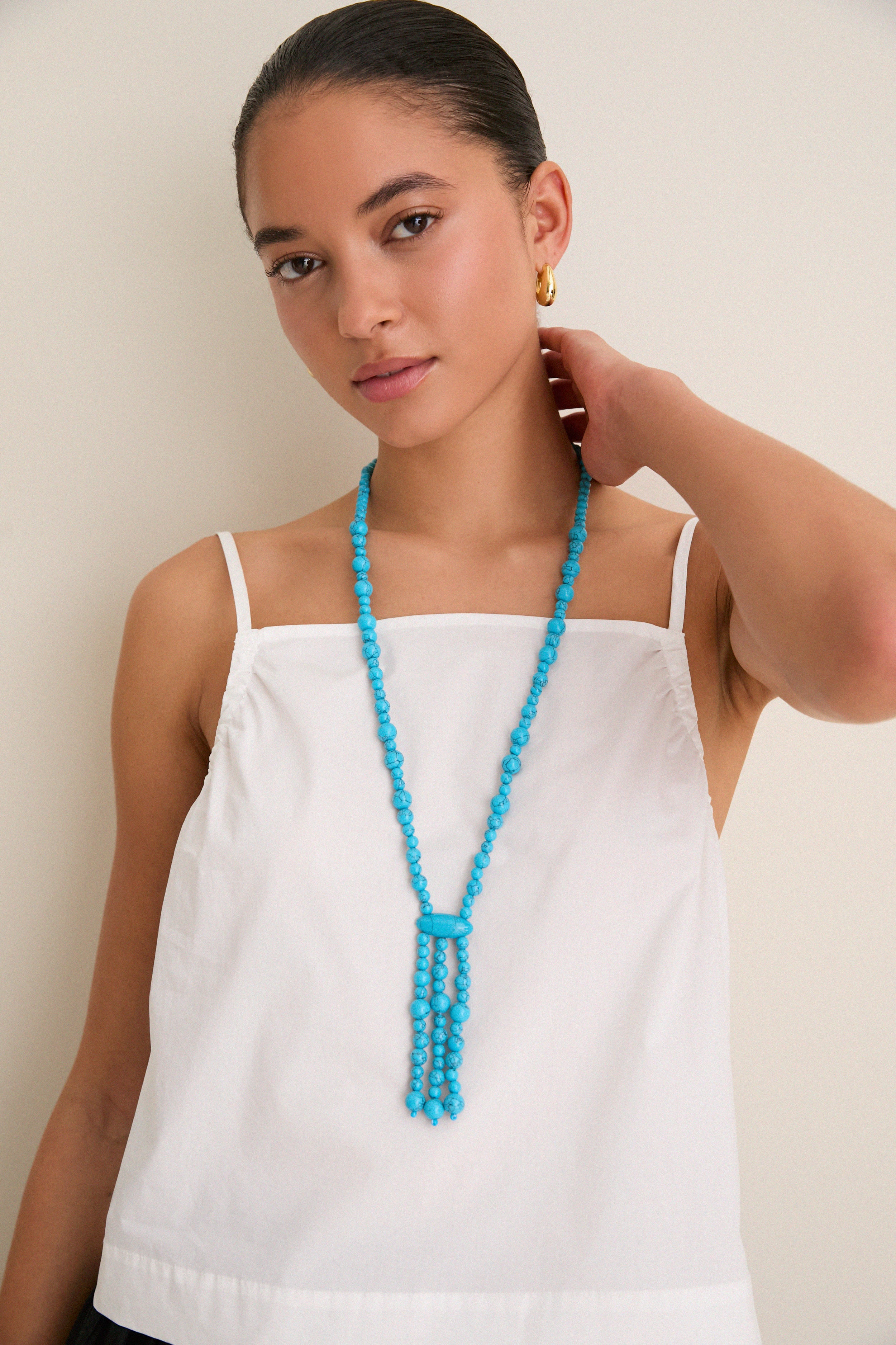 Turquoise Beaded Nelly Necklace - Image 2