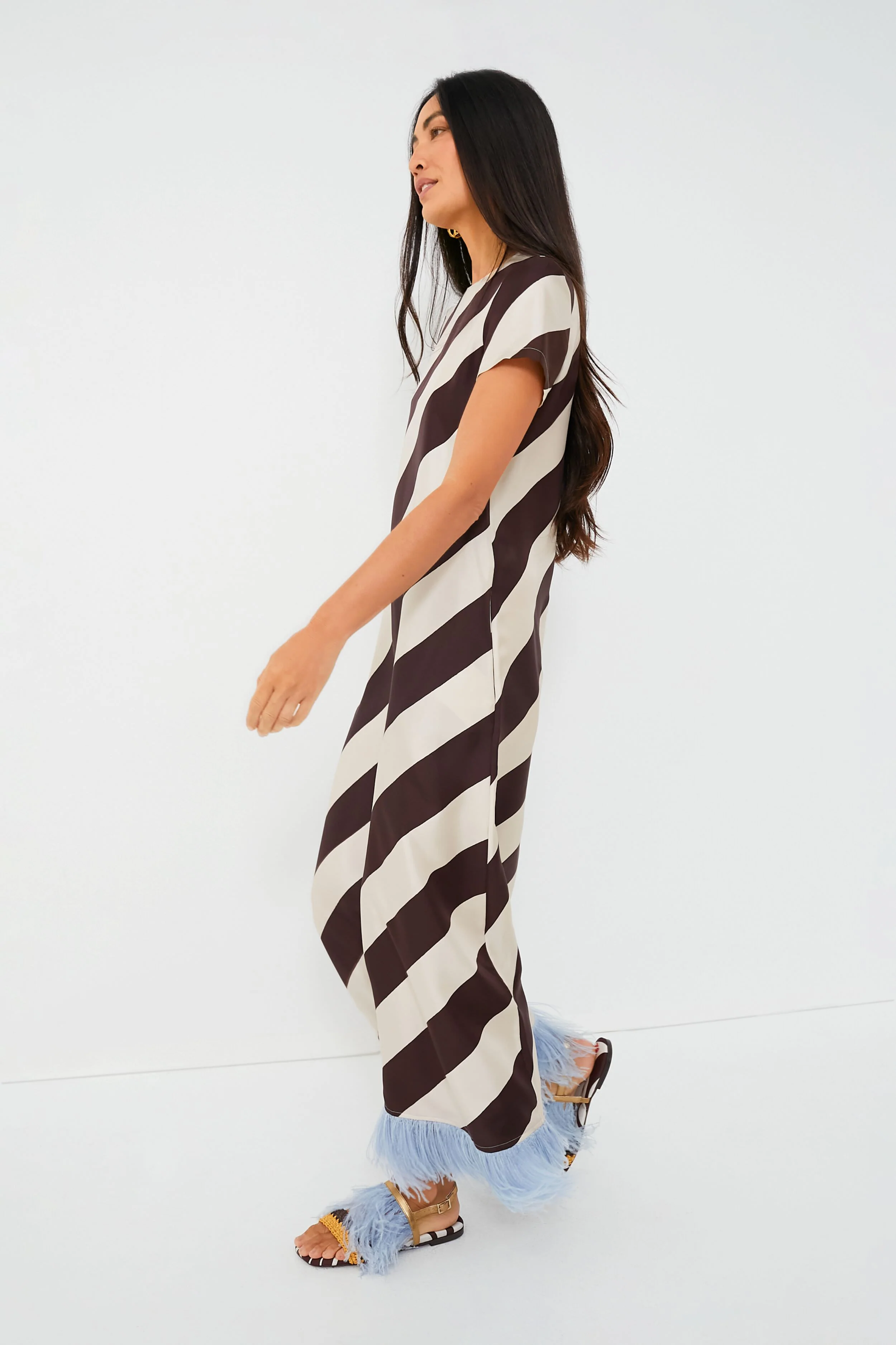 Veneziana Swing Dress with Feathers - Image 3