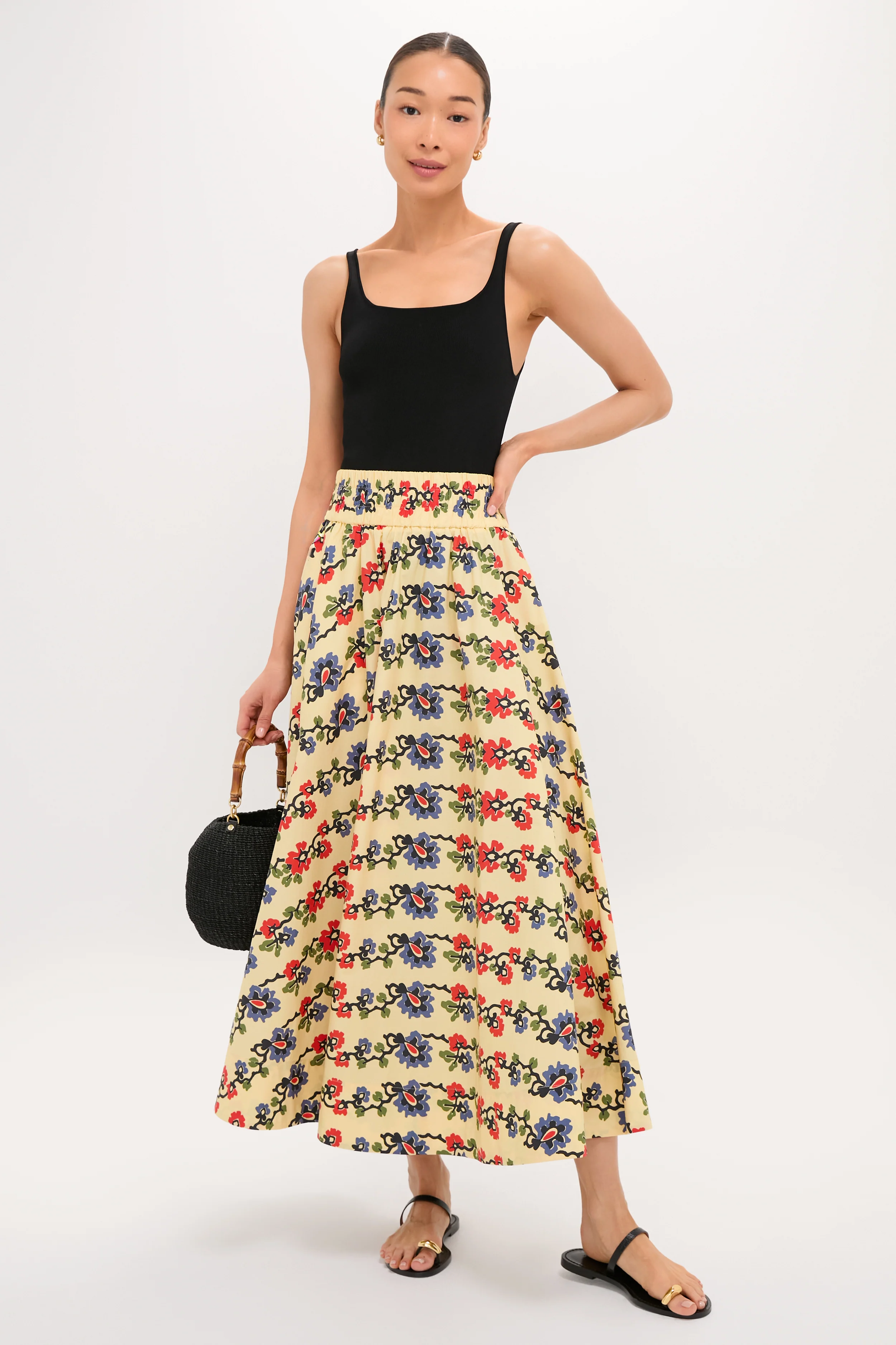 Victory Garden Floral Stripe Myrtle Maxi Skirt - Image 2