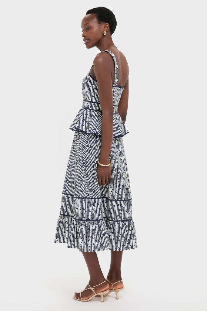 Vine Stripe Lacey Dress - Image 4