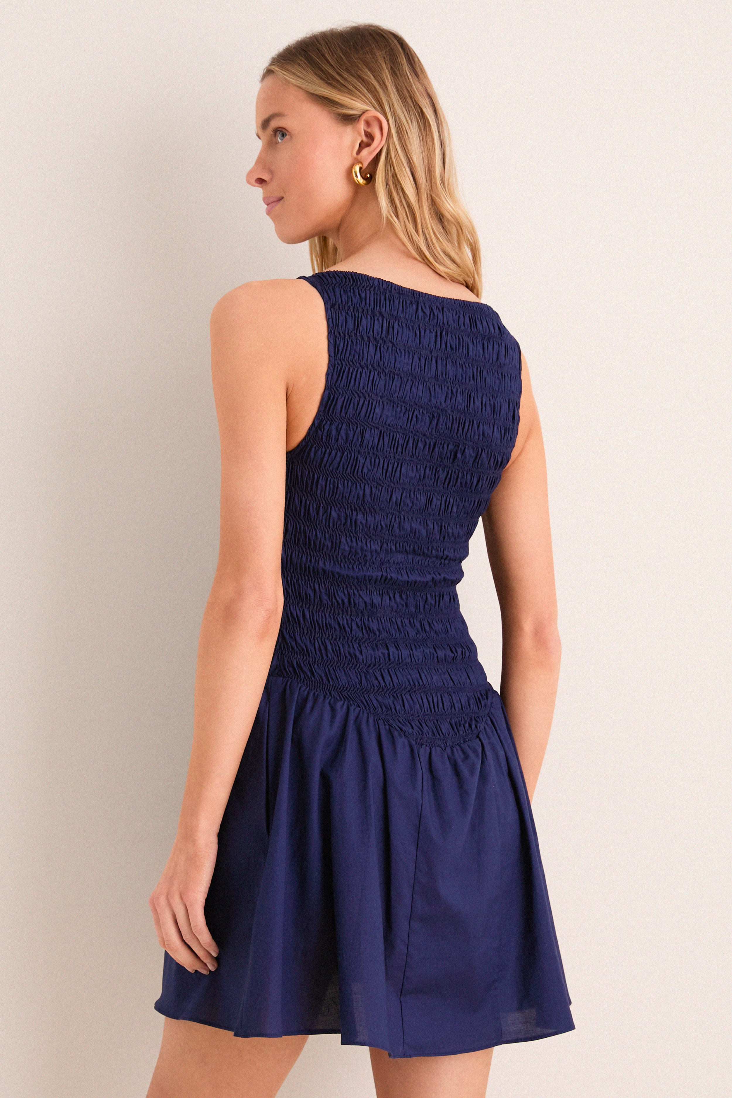 Vintage Navy Martina Mini Dress - Image 4