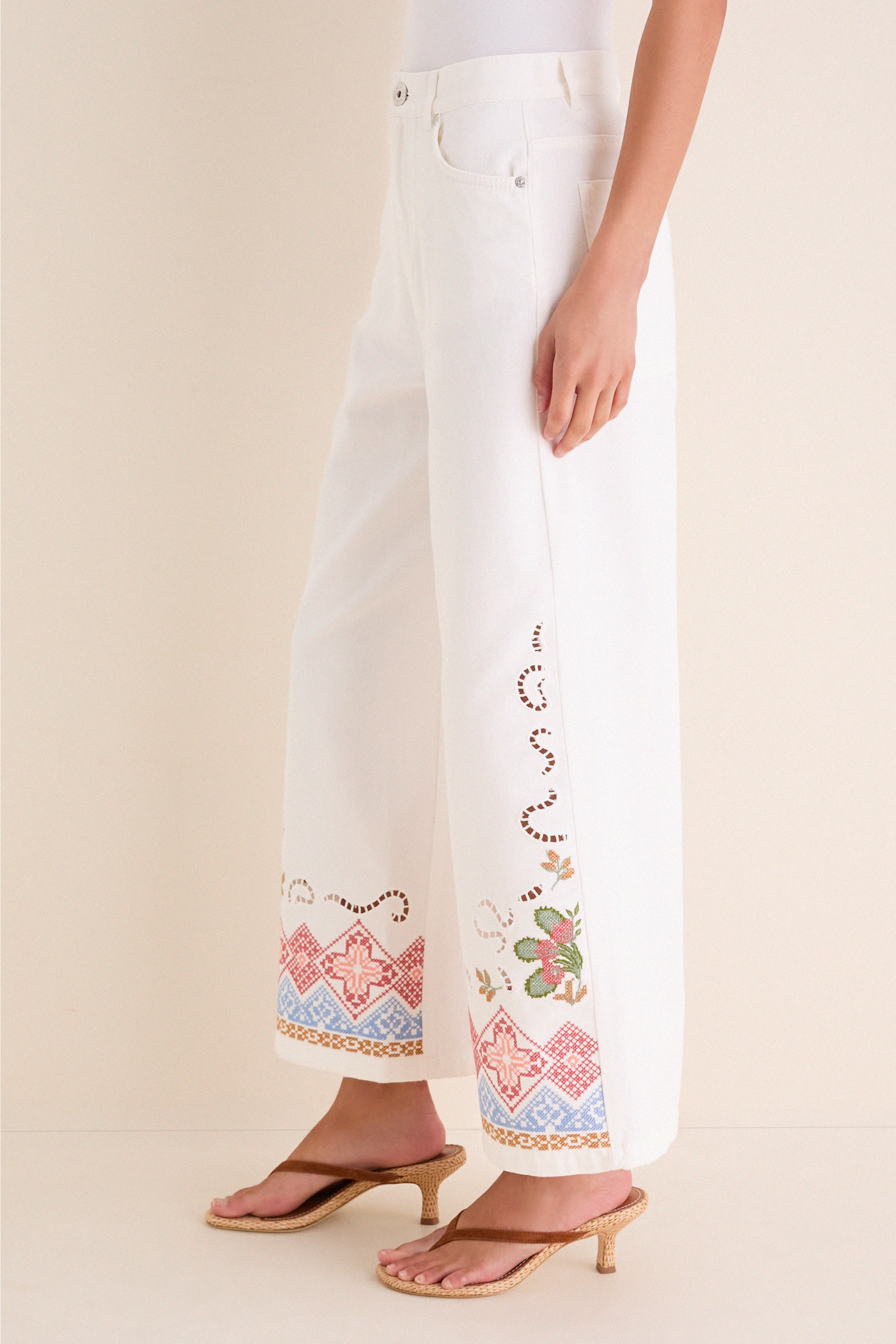 White Adunco Long Trouser - Image 3