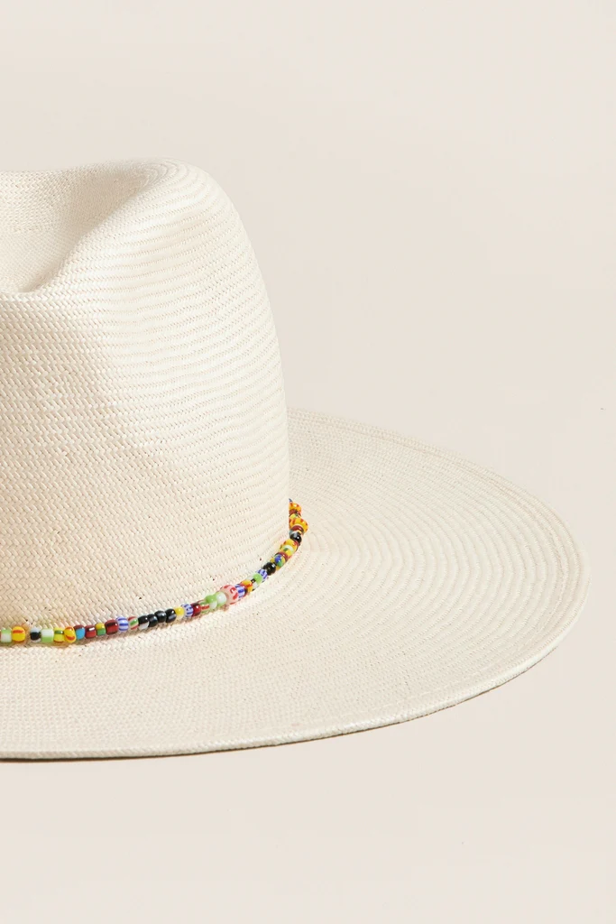 White and Multi Charlotte Traveler Hat - Image 3