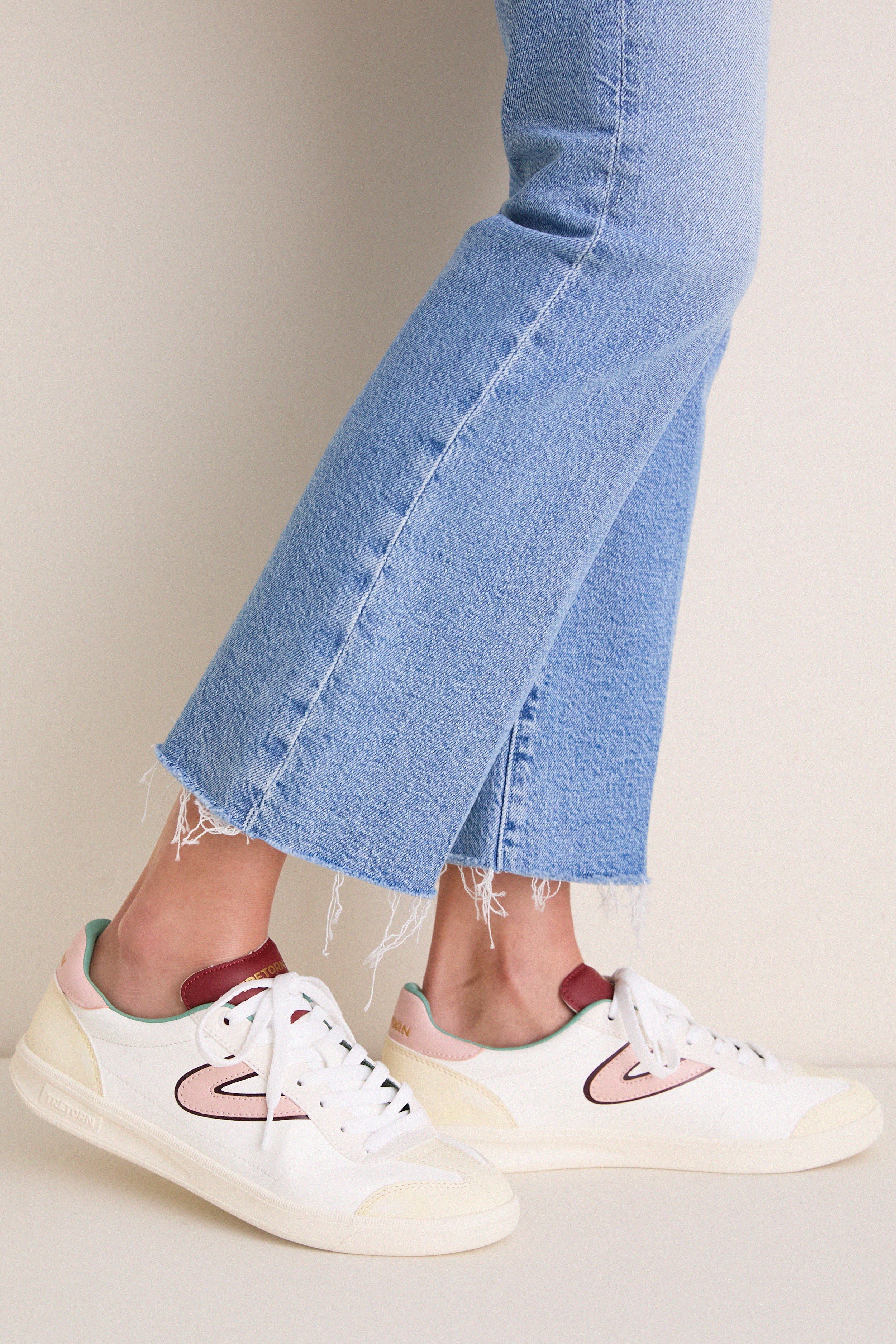 White Burgundy and Pink Skylar Sneakers - Image 2