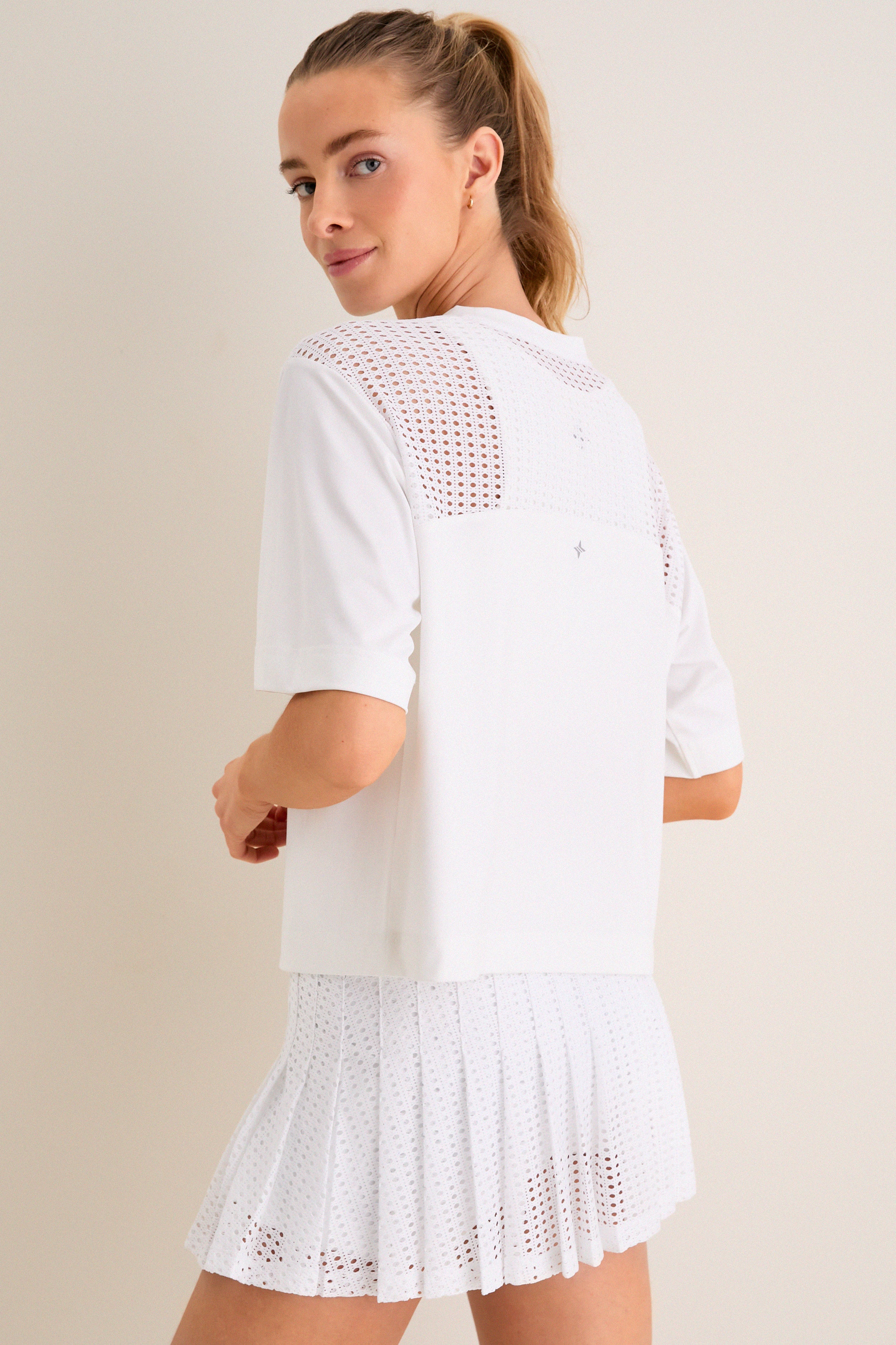 White Cane Cropped Ryan Boyfriend Tee - Image 4