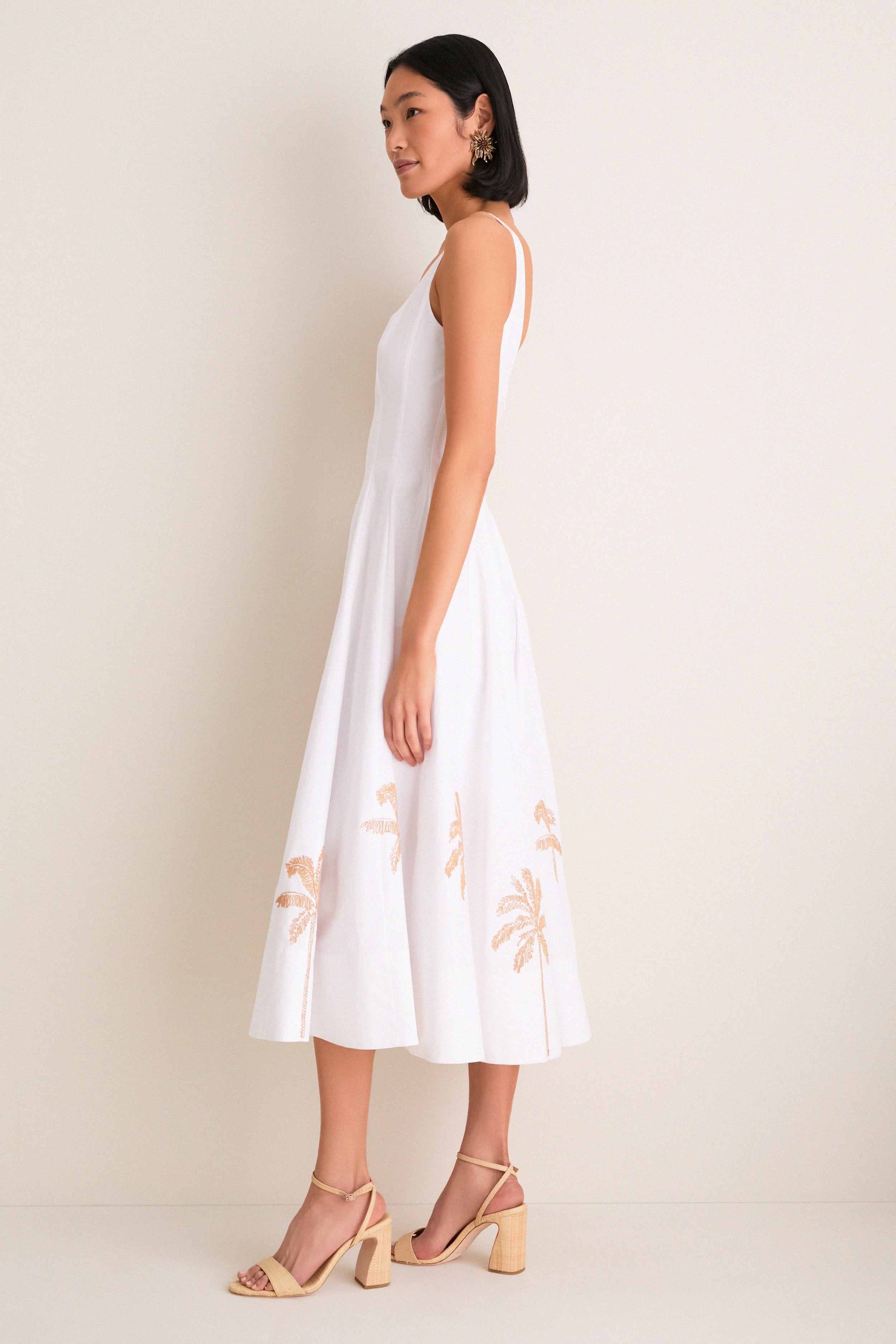 White Embroidery Wells Dress - Image 3