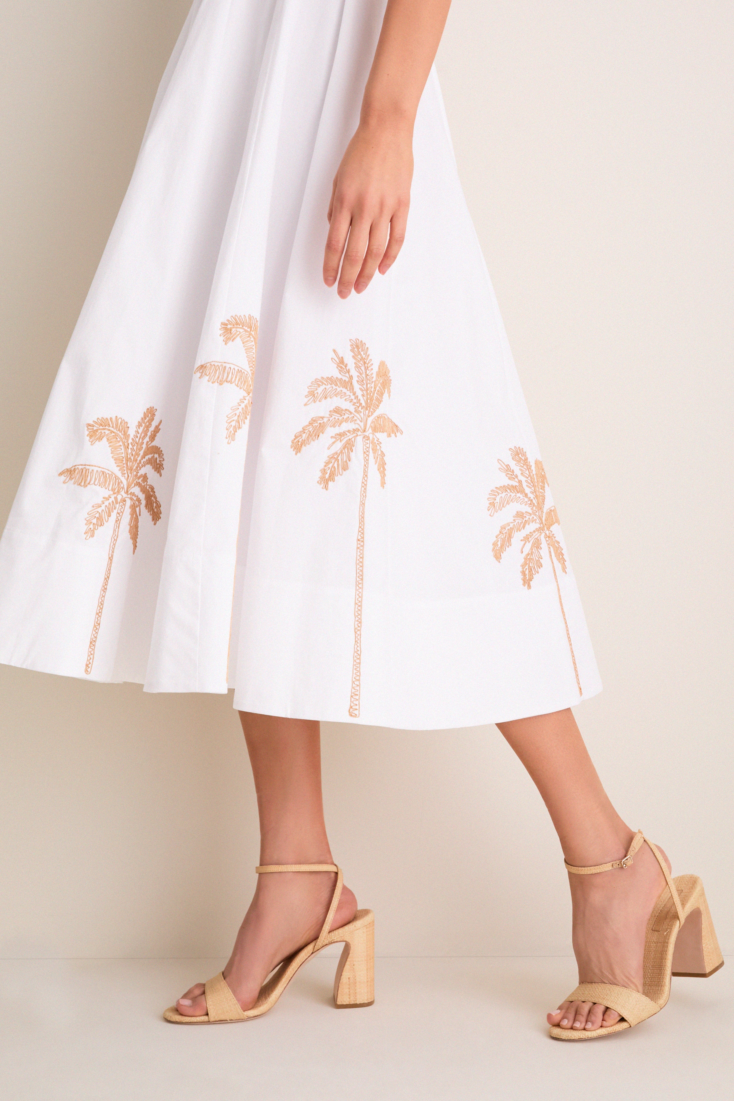 White Embroidery Wells Dress - Image 6