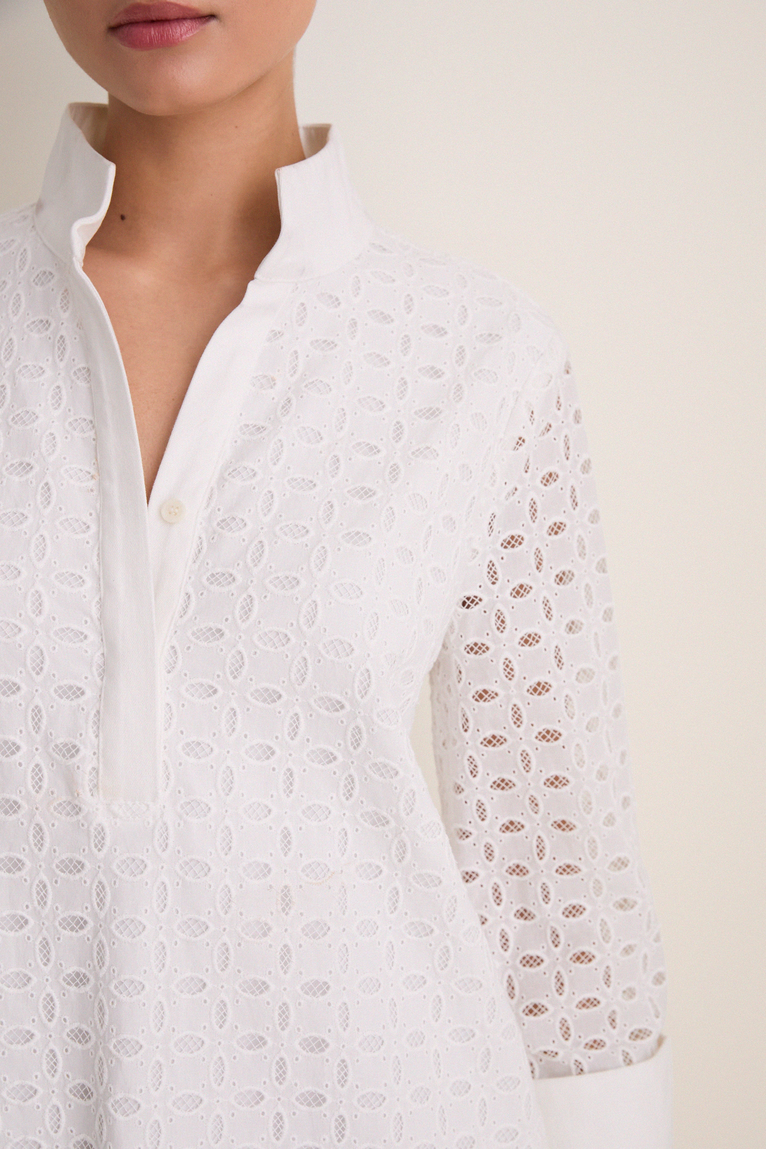 White Eyelet Megan Dress - Image 5
