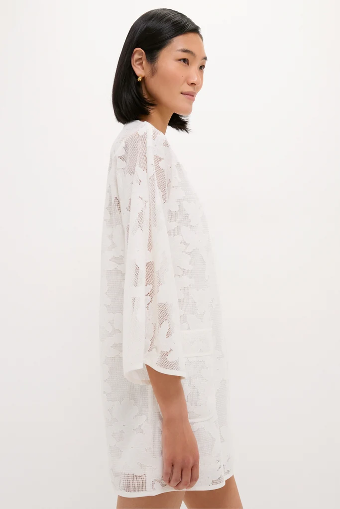 White Floral Lace Sidney Coverup - Image 4