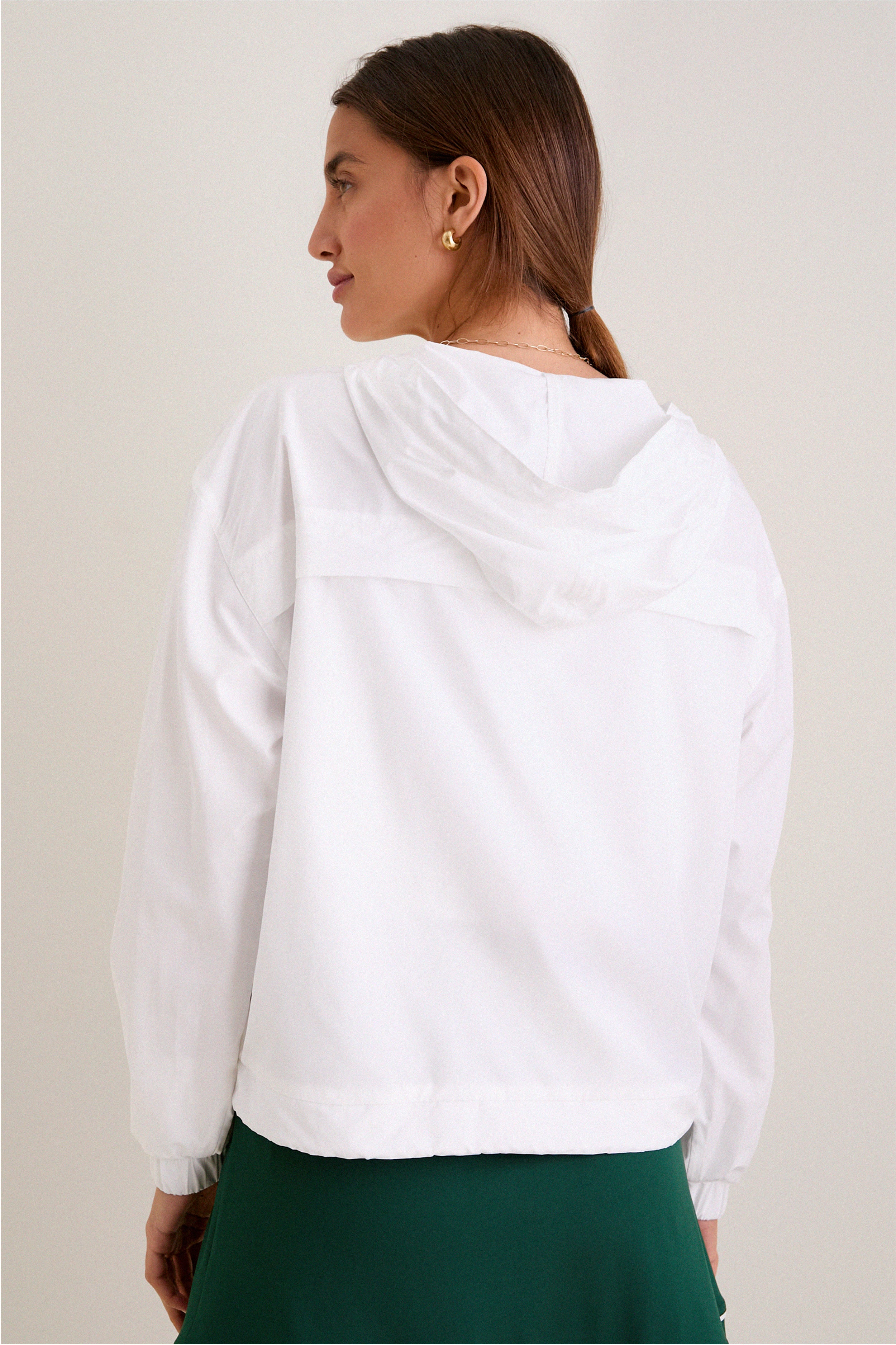 White Gailliot Packable Windbreaker - Image 4