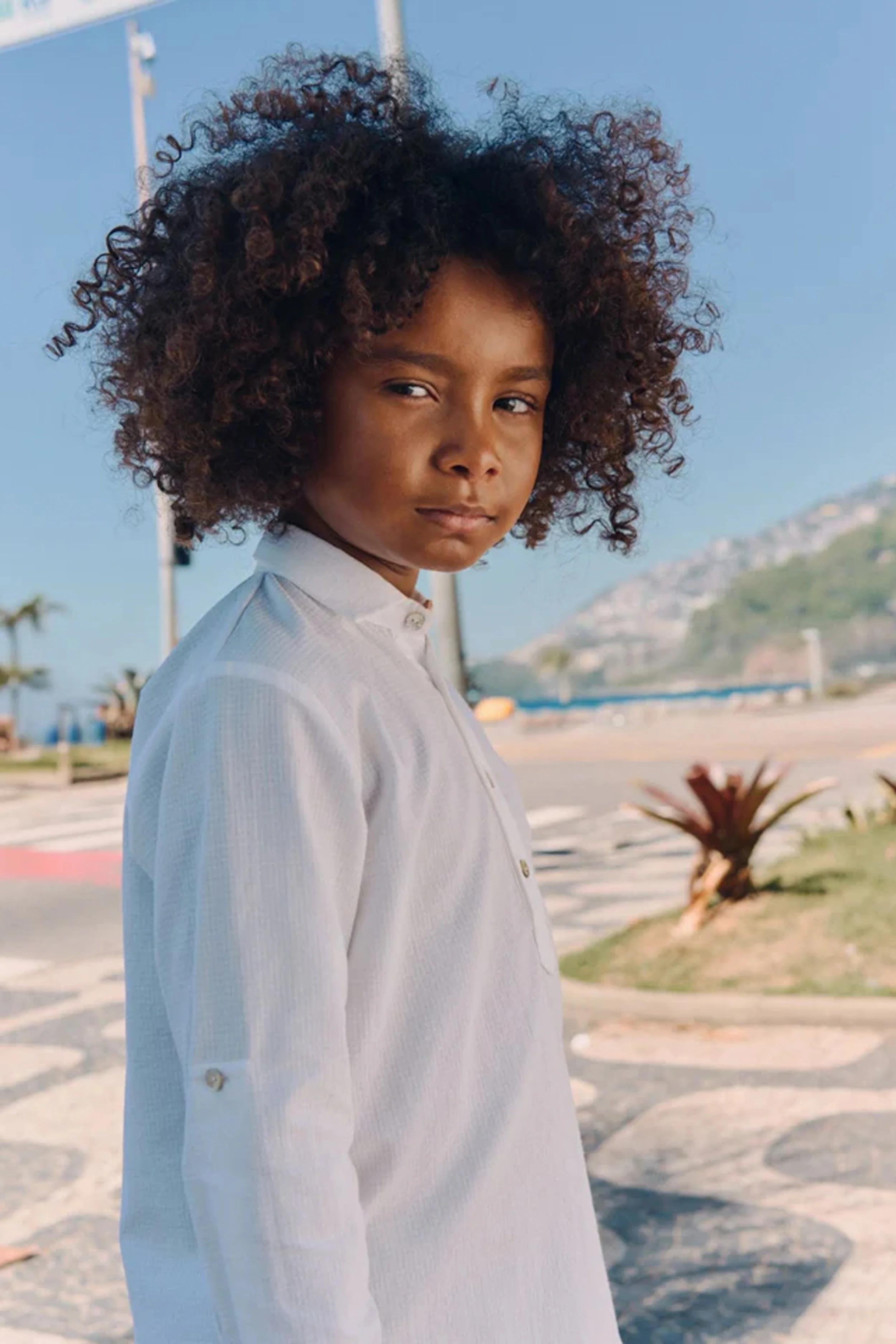 White Gingham Miguel Long Sleeve Shirt - Image 3