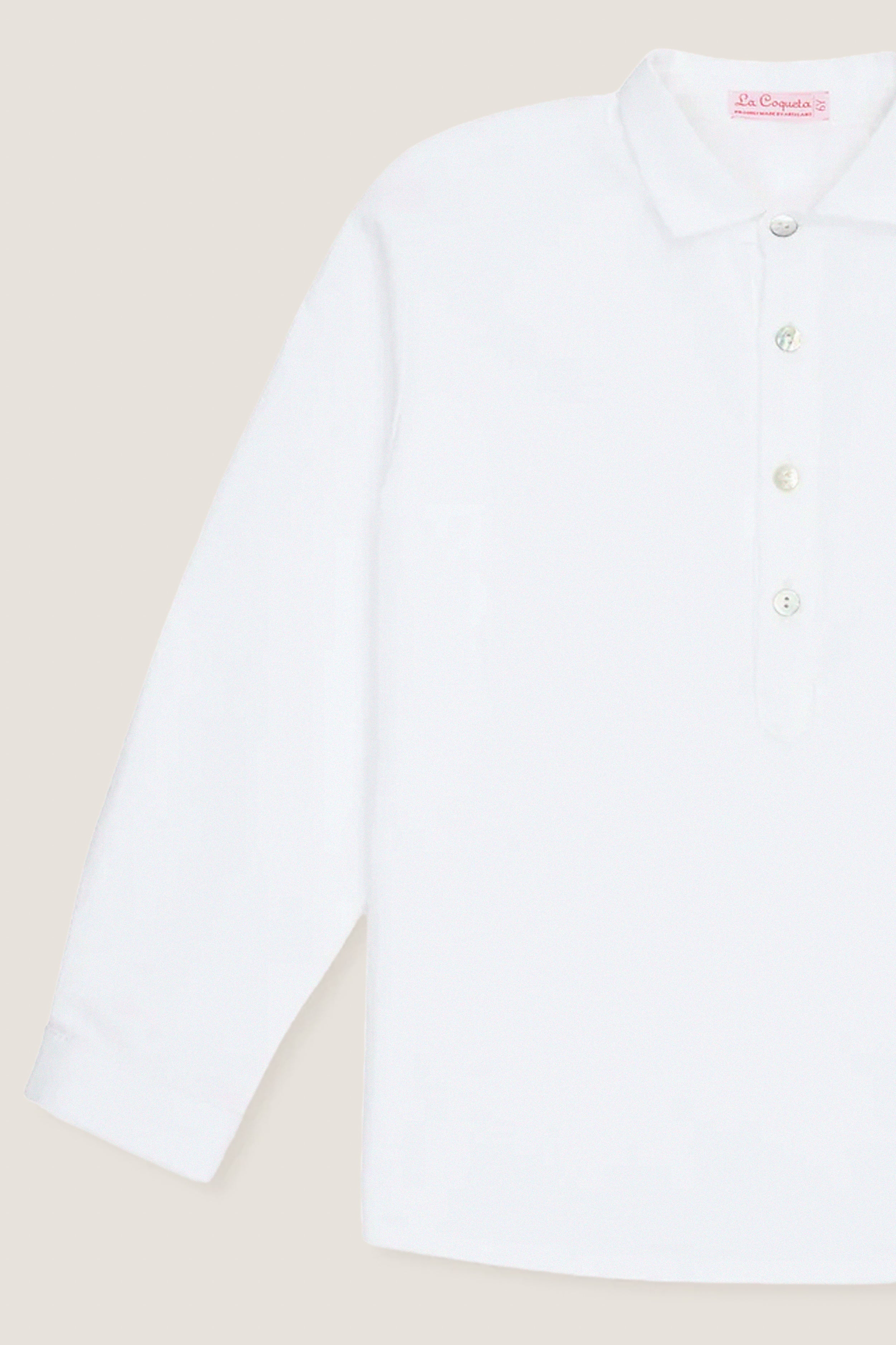 White Gingham Miguel Long Sleeve Shirt - Image 4
