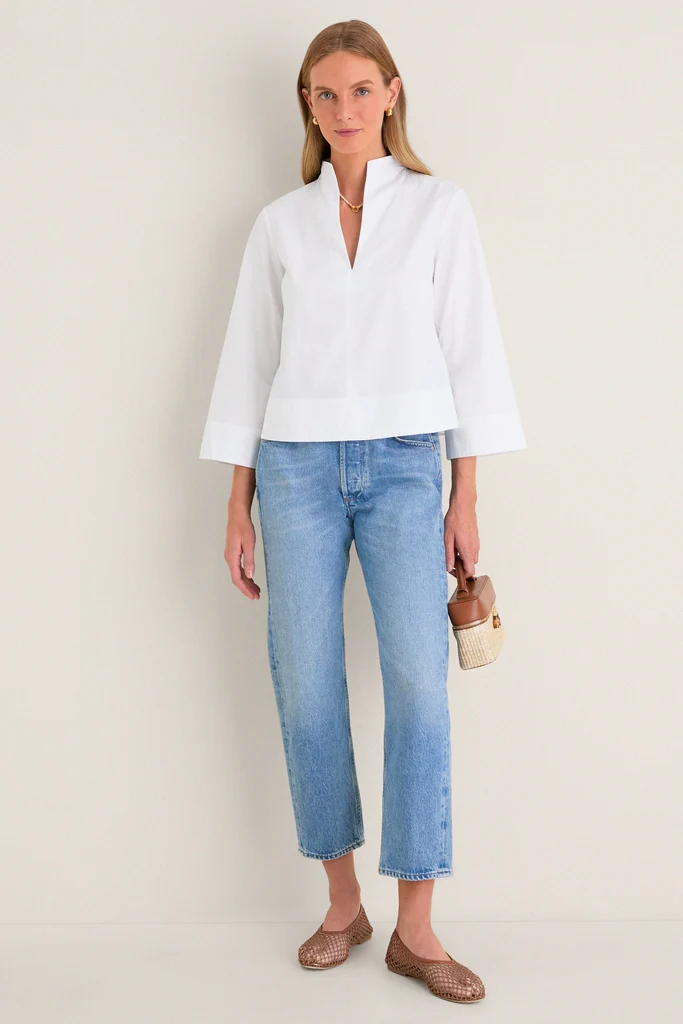 White Long Sleeve Celeste Top - Image 2