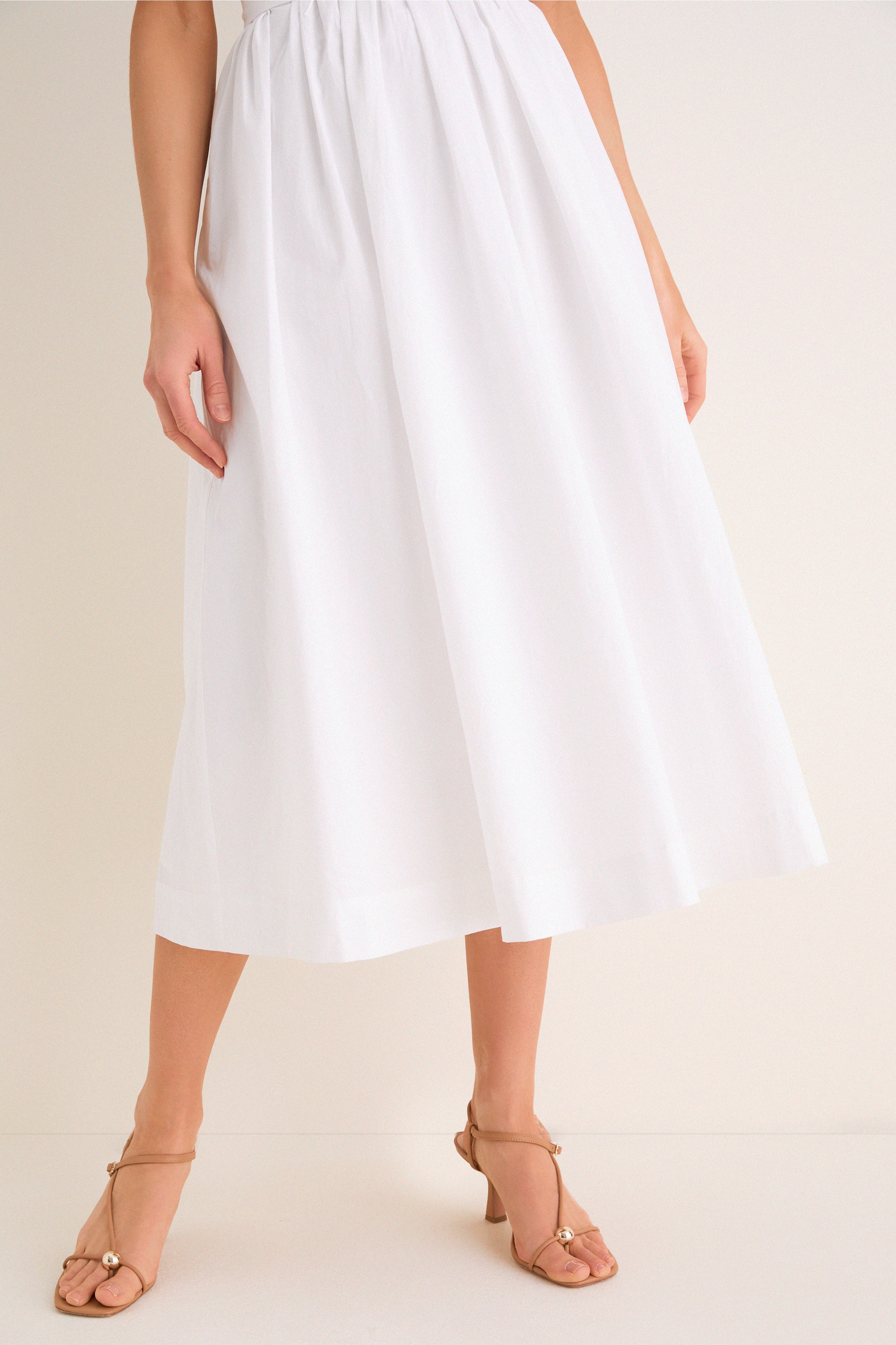 White Marylin Lace-Up Maxi Dress - Image 6