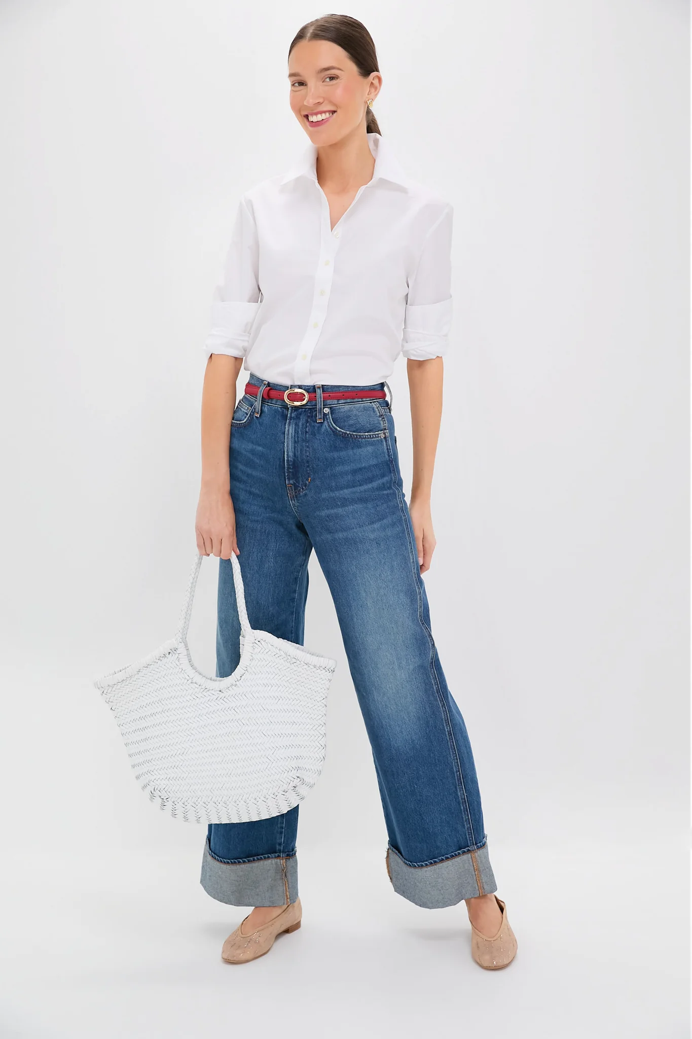 White Oxford Boyfriend Shirt - Image 2