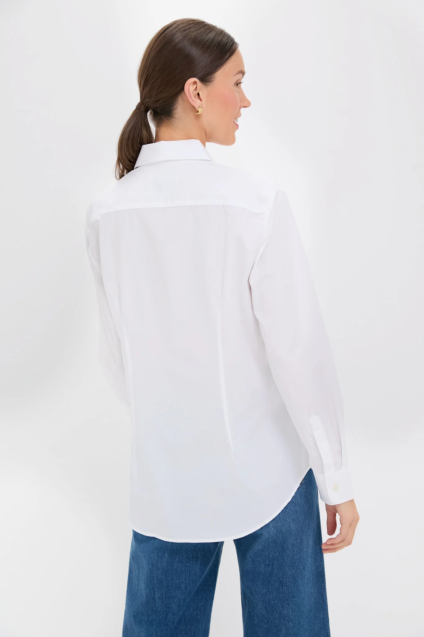White Oxford Boyfriend Shirt - Image 4