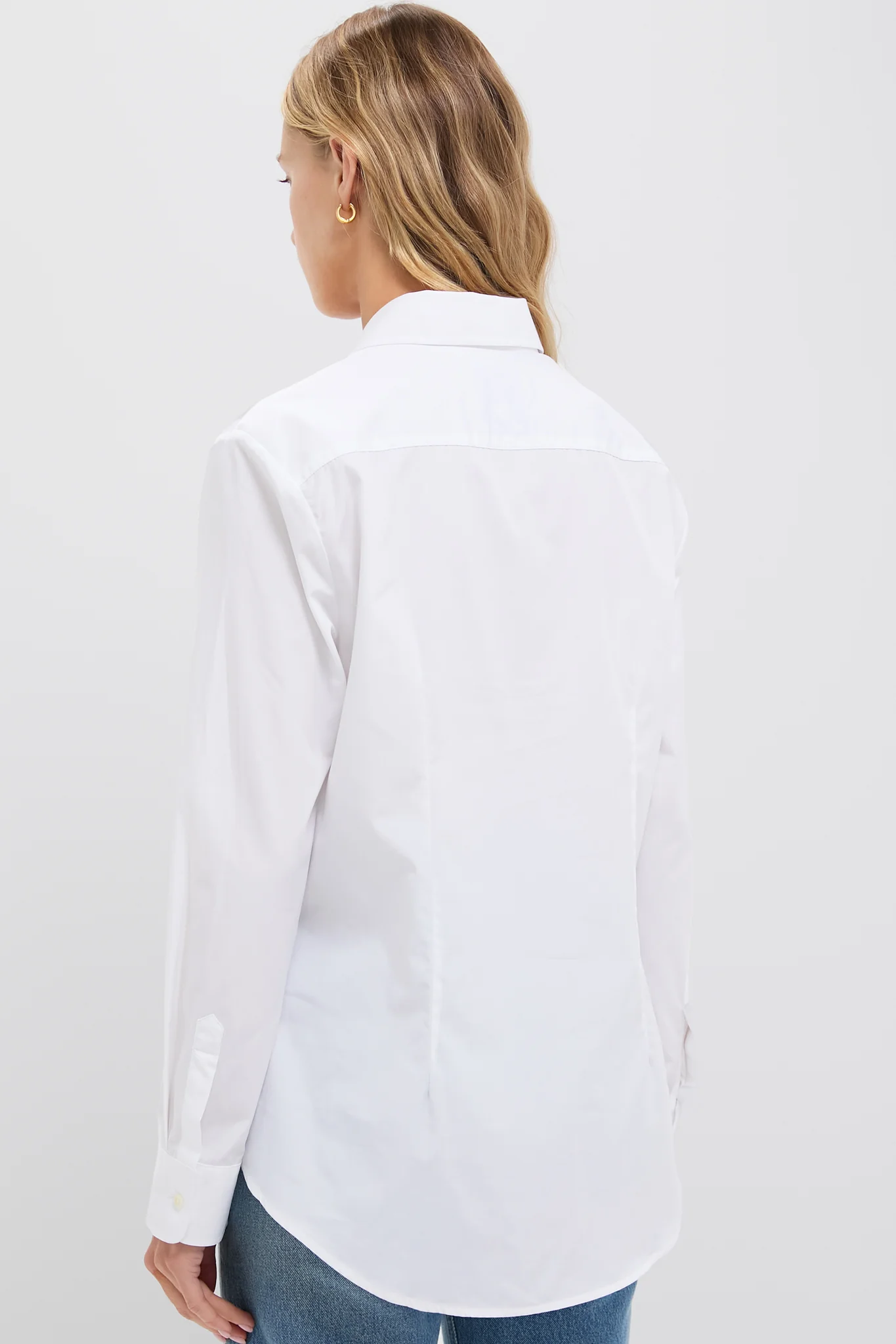 White Poplin Boyfriend Shirt - Image 4
