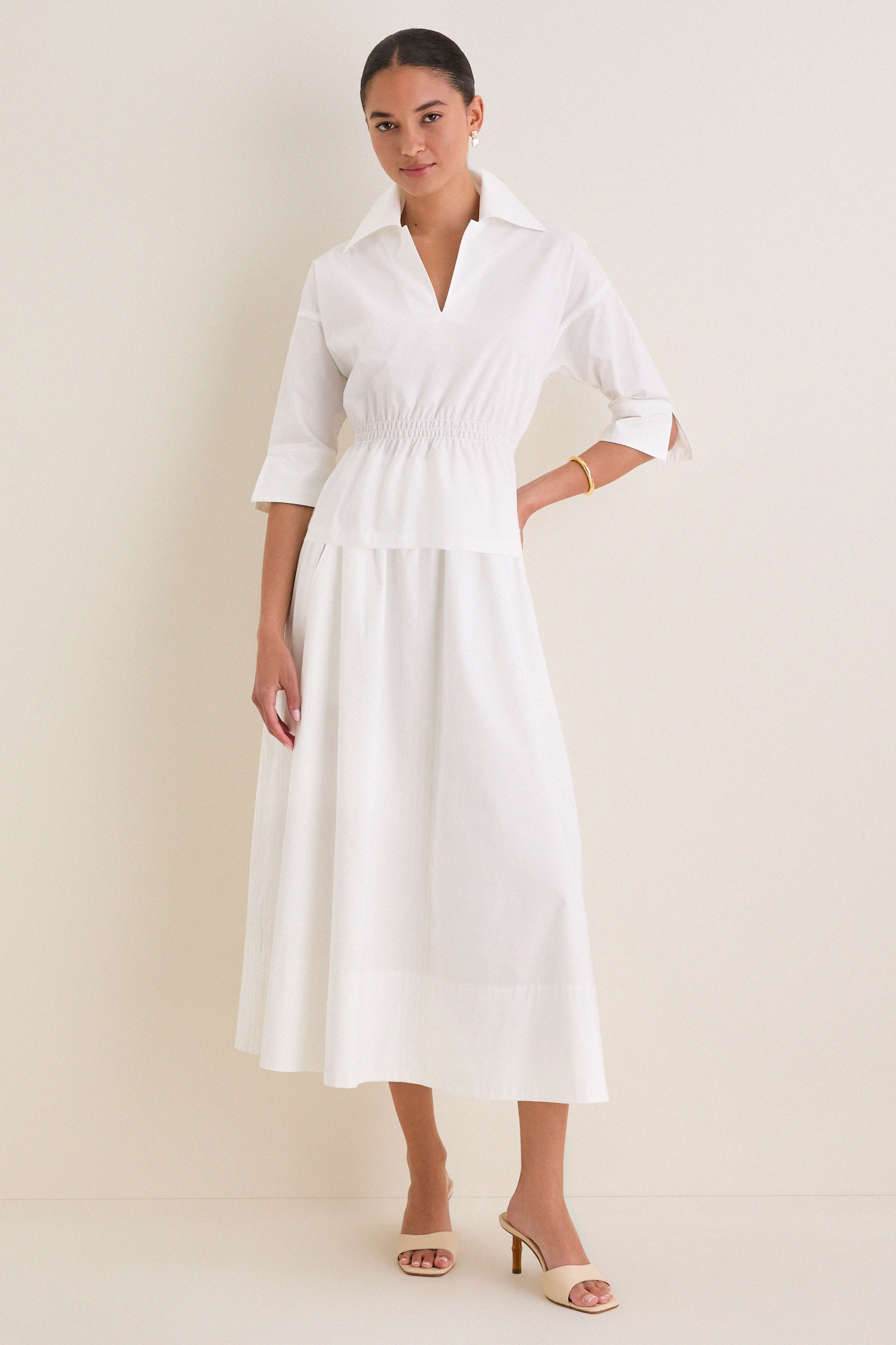 White Poplin Roberts Top - Image 6