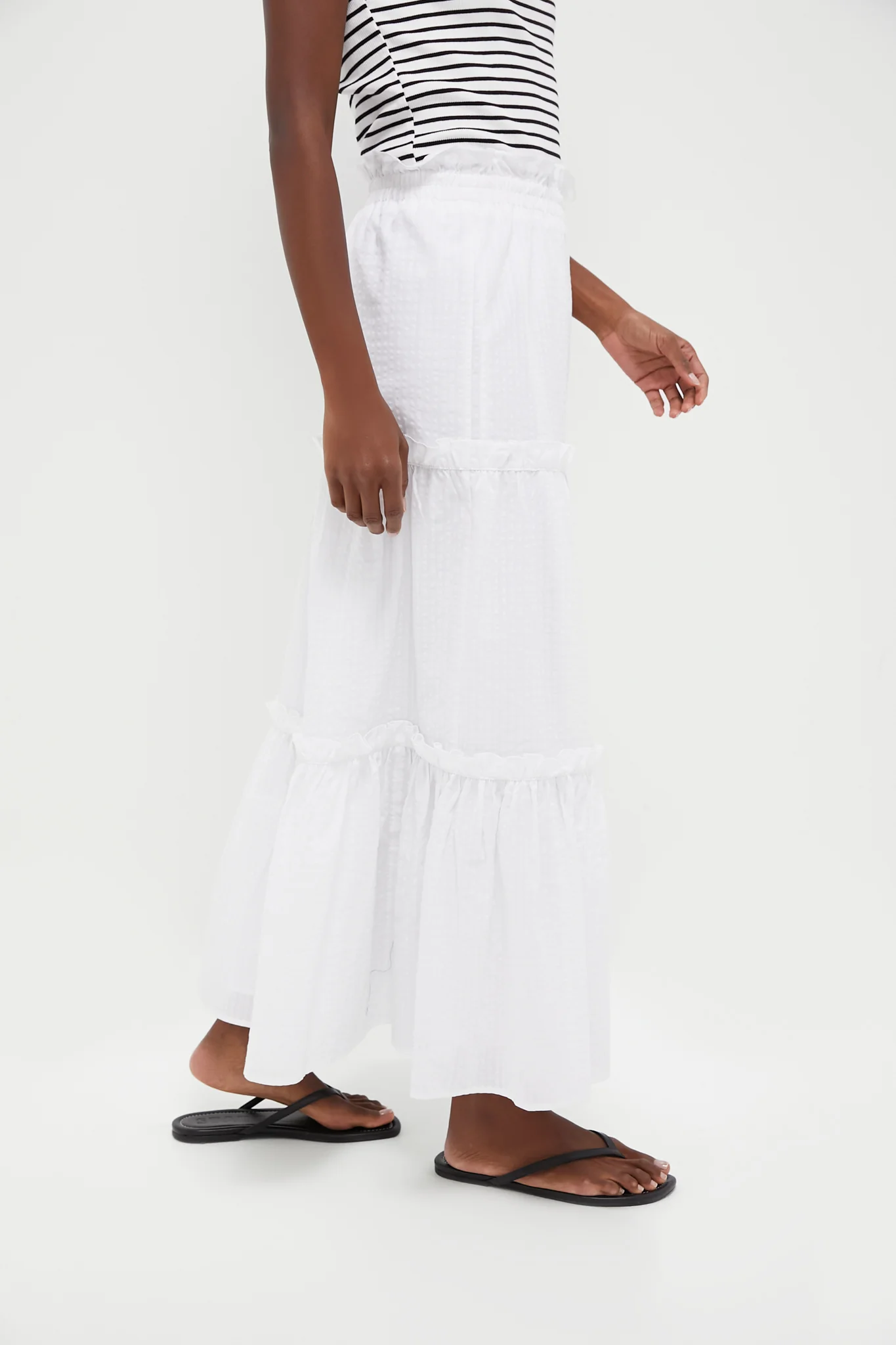 White Seersucker Prado Skirt - Image 3