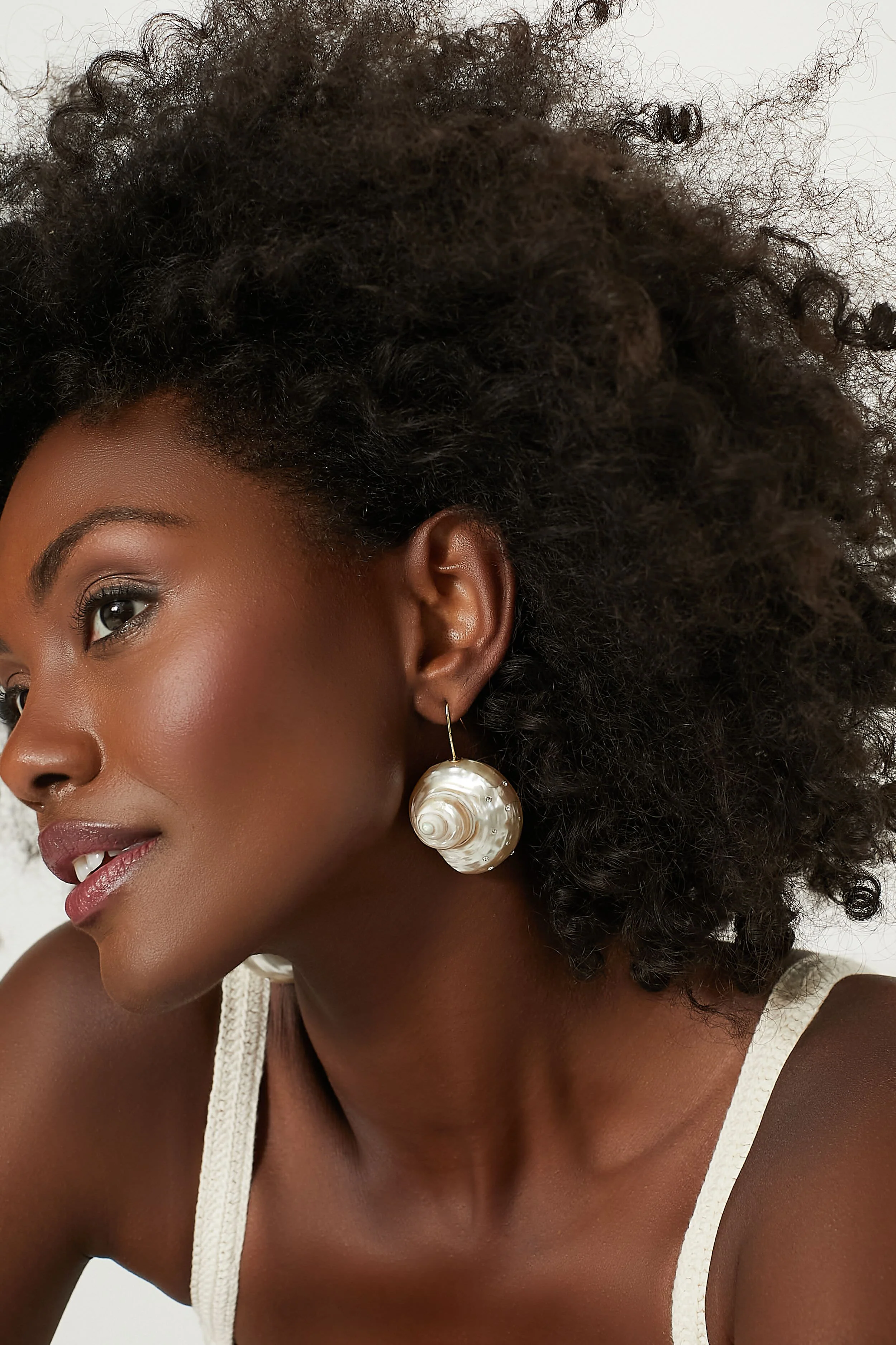 White Sundial Earrings - Image 3