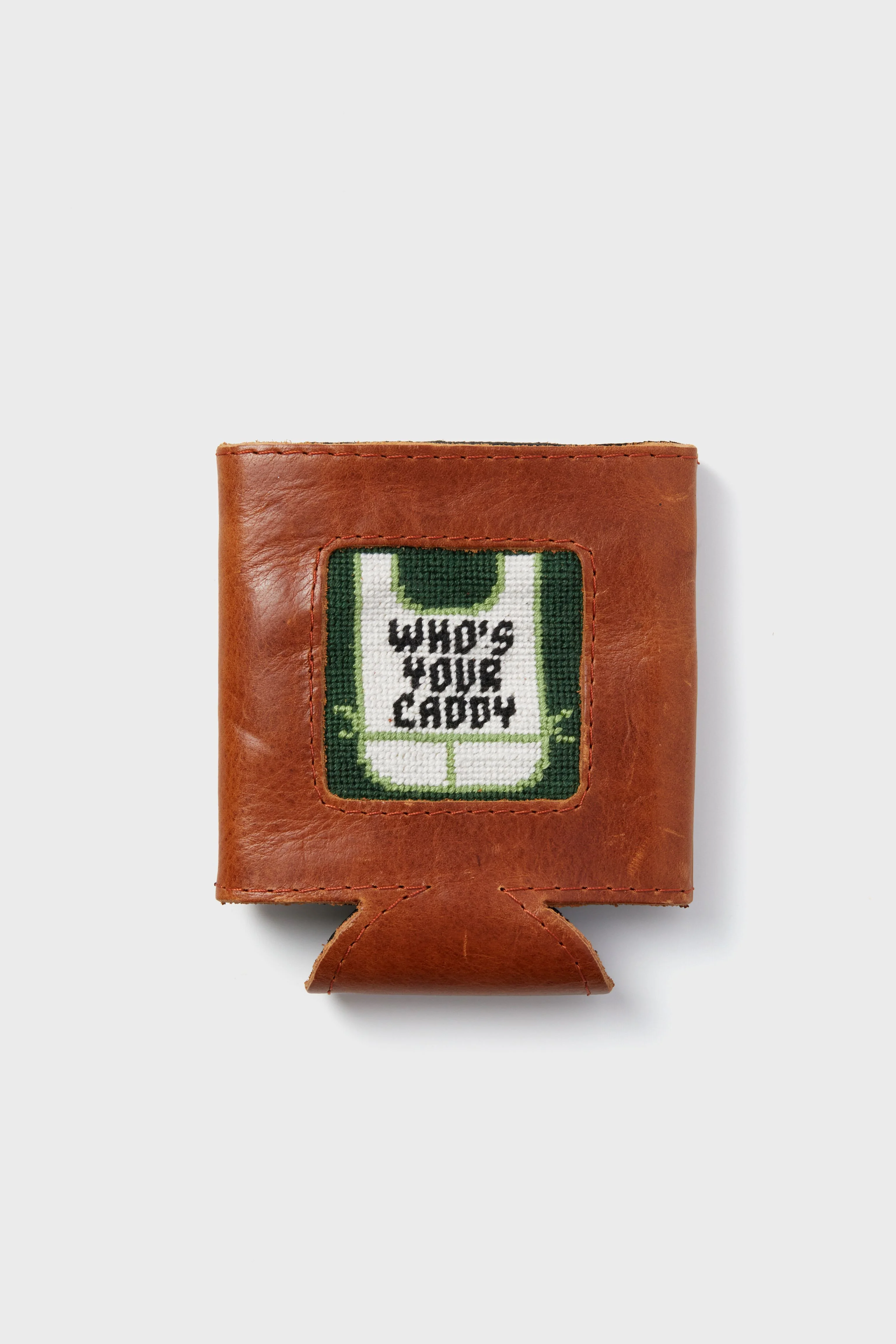 Who's Your Caddy Needlepoint Can Cooler