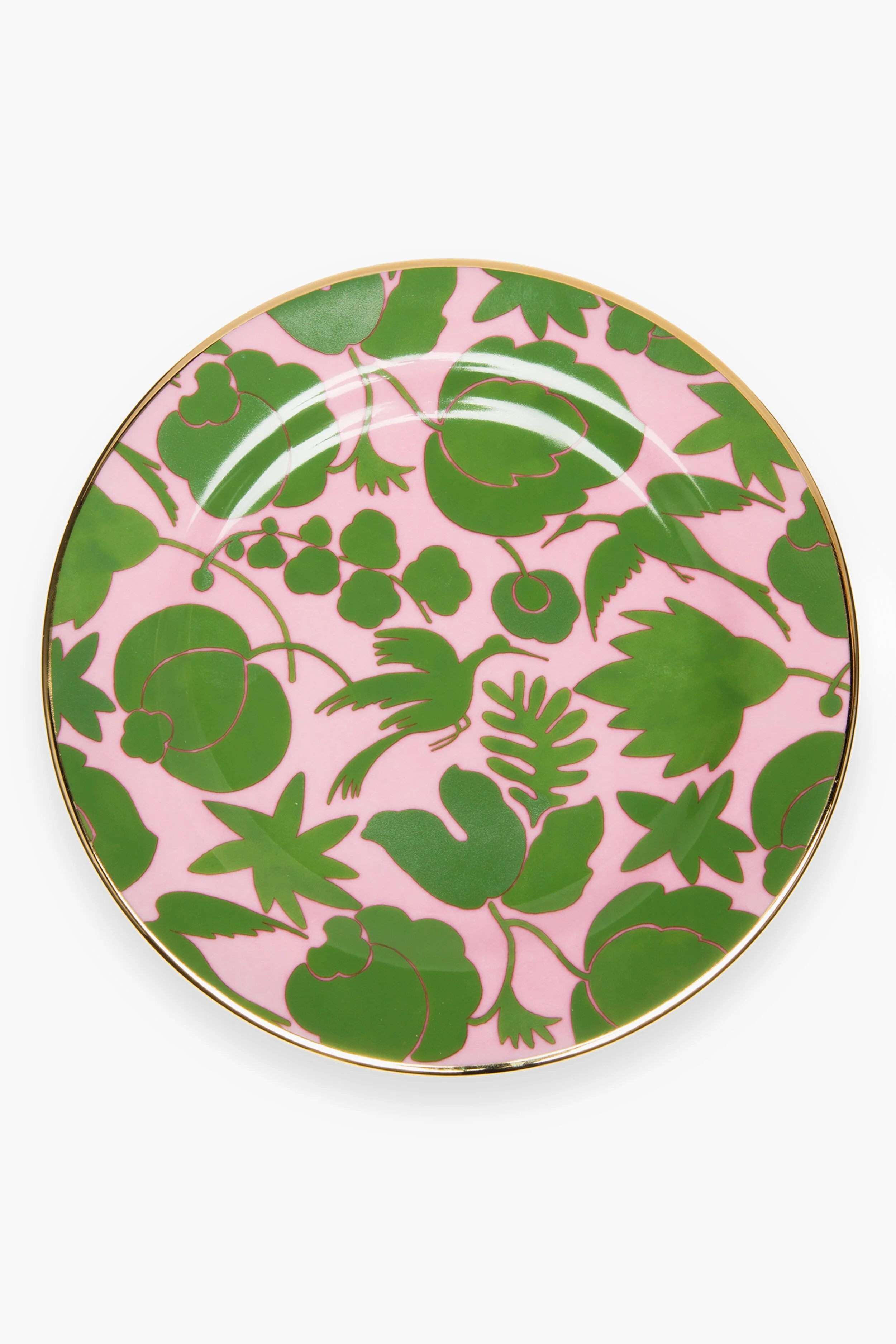 Wildbird Rosa and Verde Dessert Plates Set of 2 - Image 2