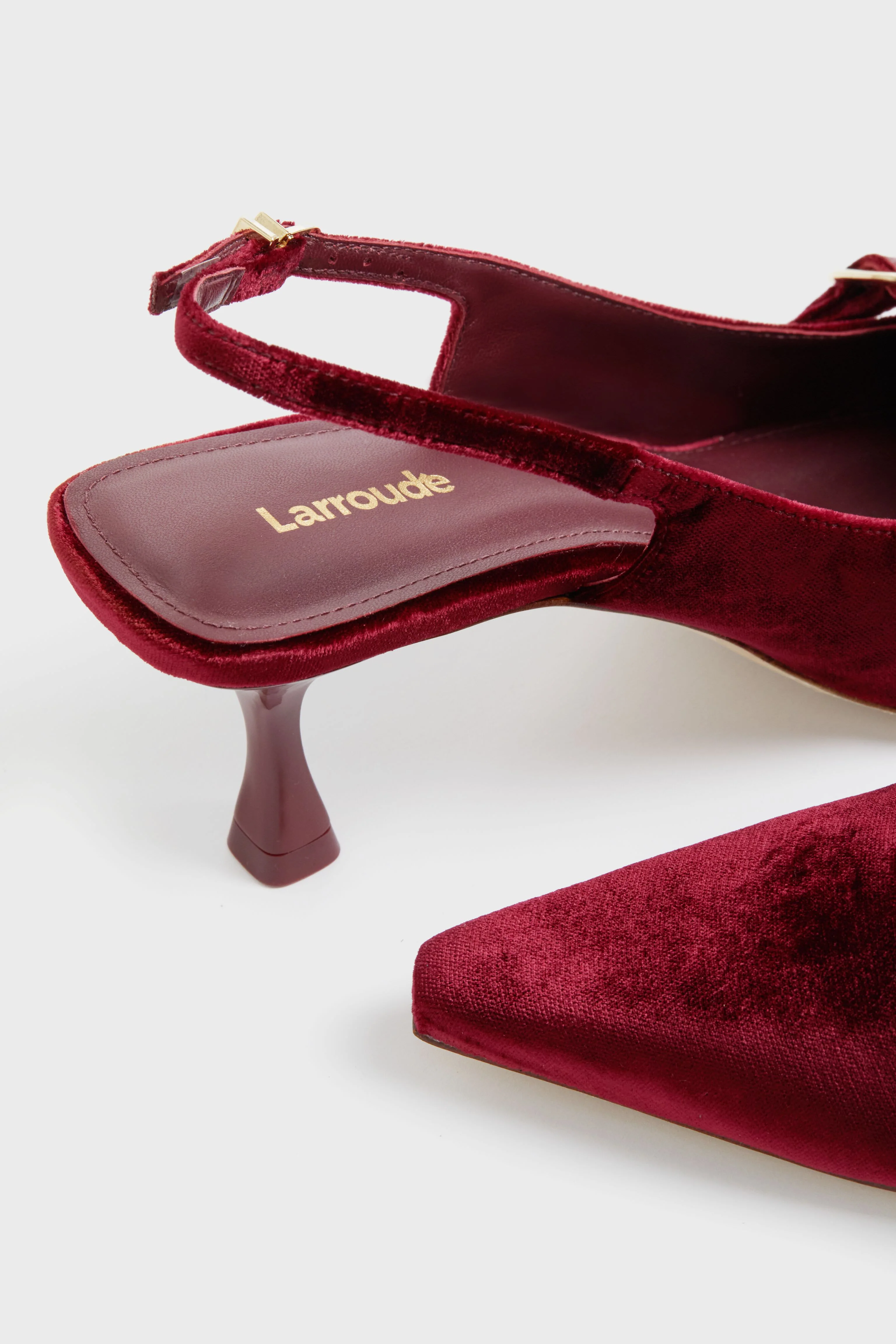 Wine Velvet Ines Heels - Image 5
