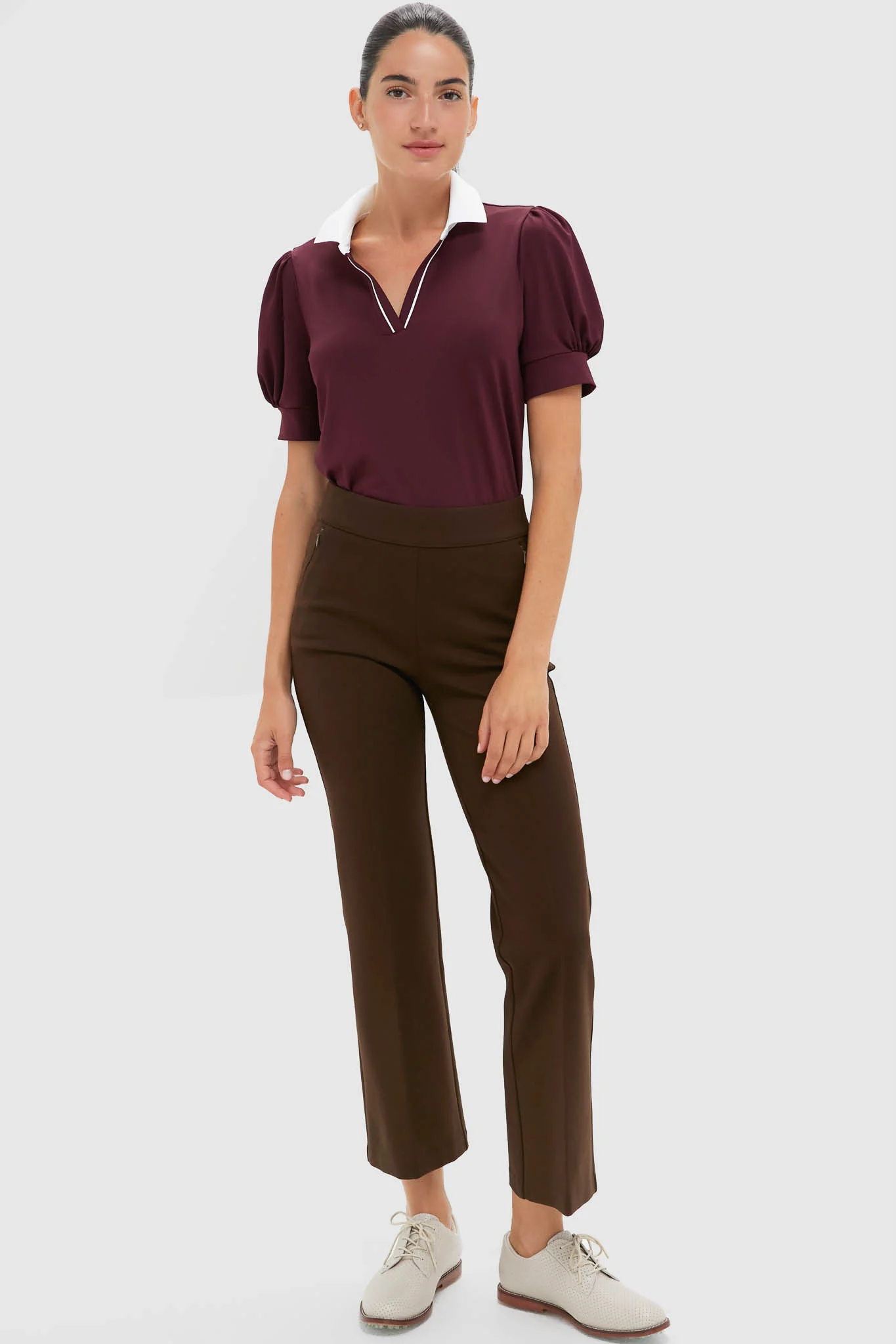 Winetasting Puff Sleeve Performance Jersey Caroline Polo - Image 6
