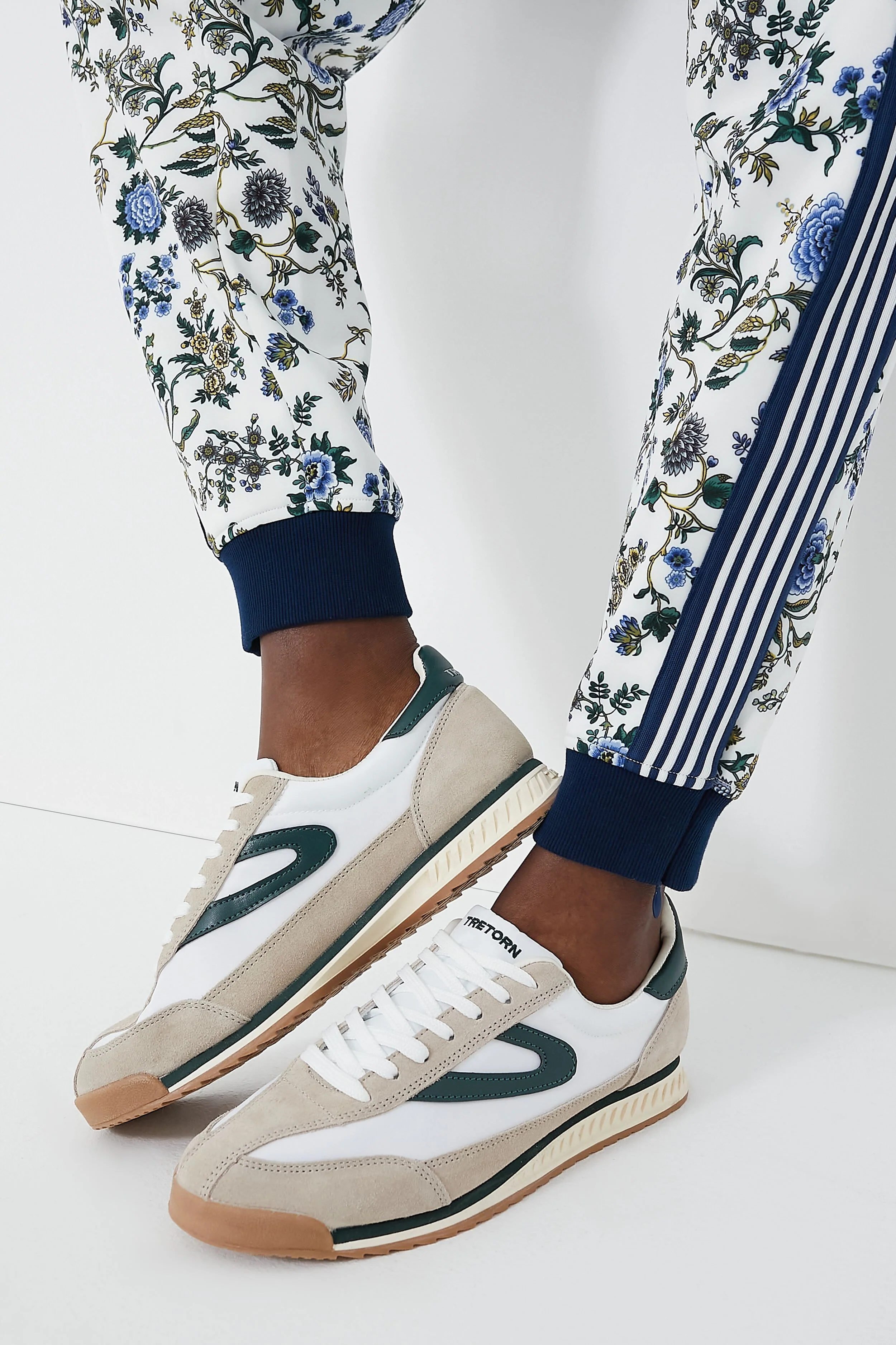 White and Green Rawlins Sneakers - Image 3