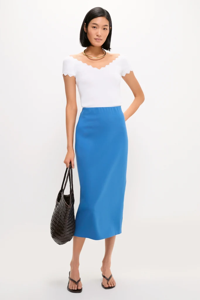 White Off-the-Shoulder Ric Rac Compression Elliston Shirt - Image 2