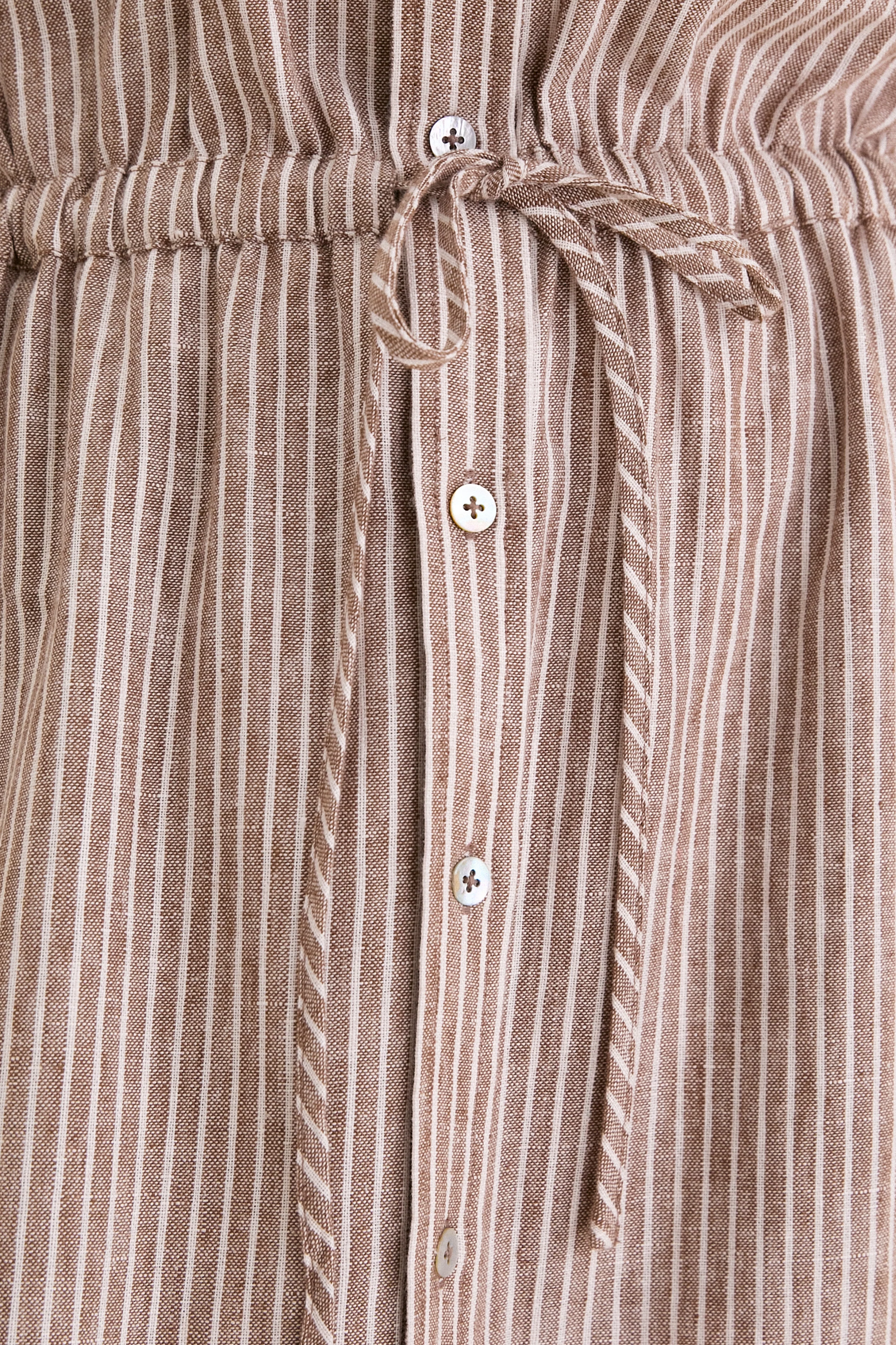 Cafe Stripe Linen Julien Shirt Dress - Image 5