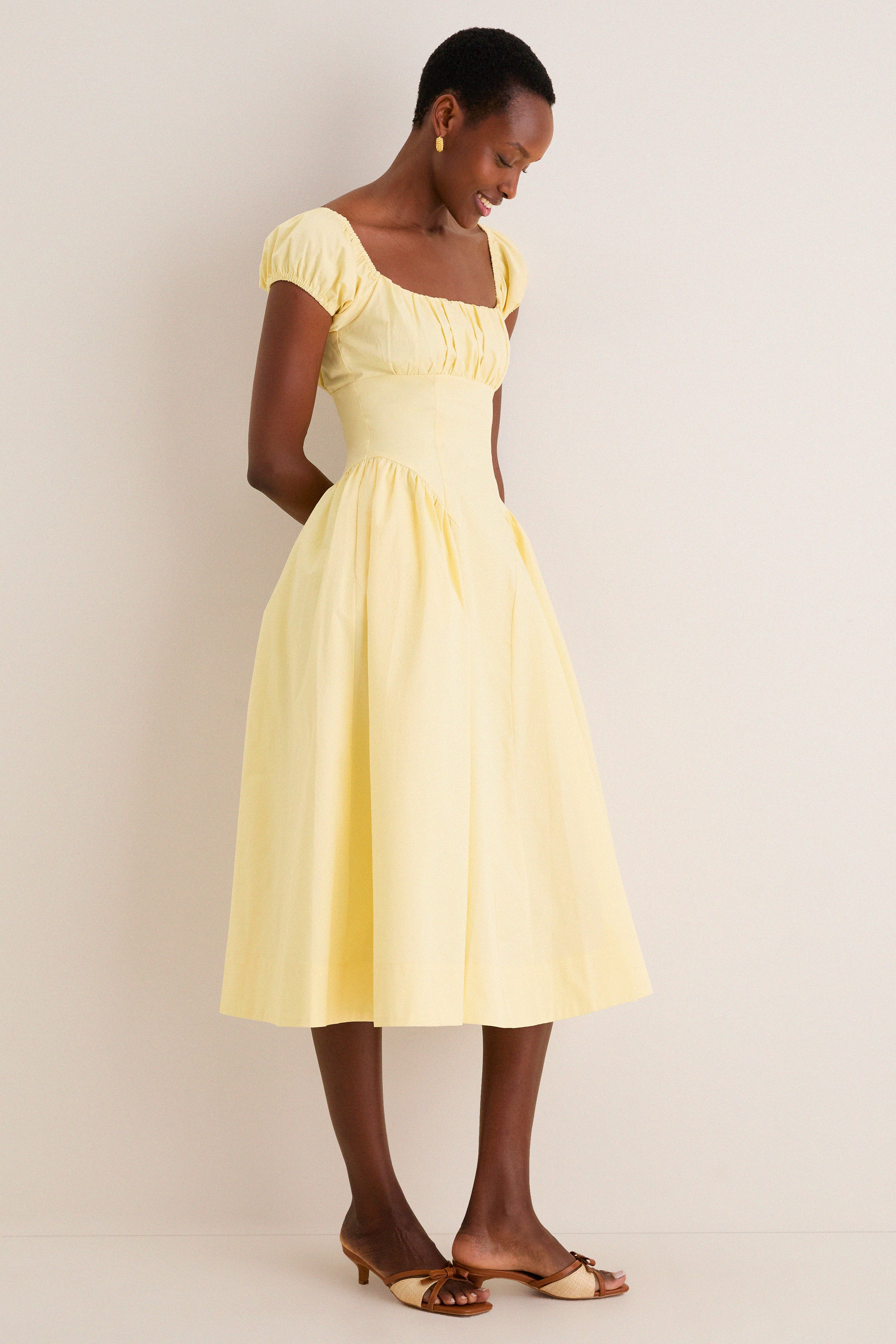 Yellow Adilene Midi Dress - Image 3