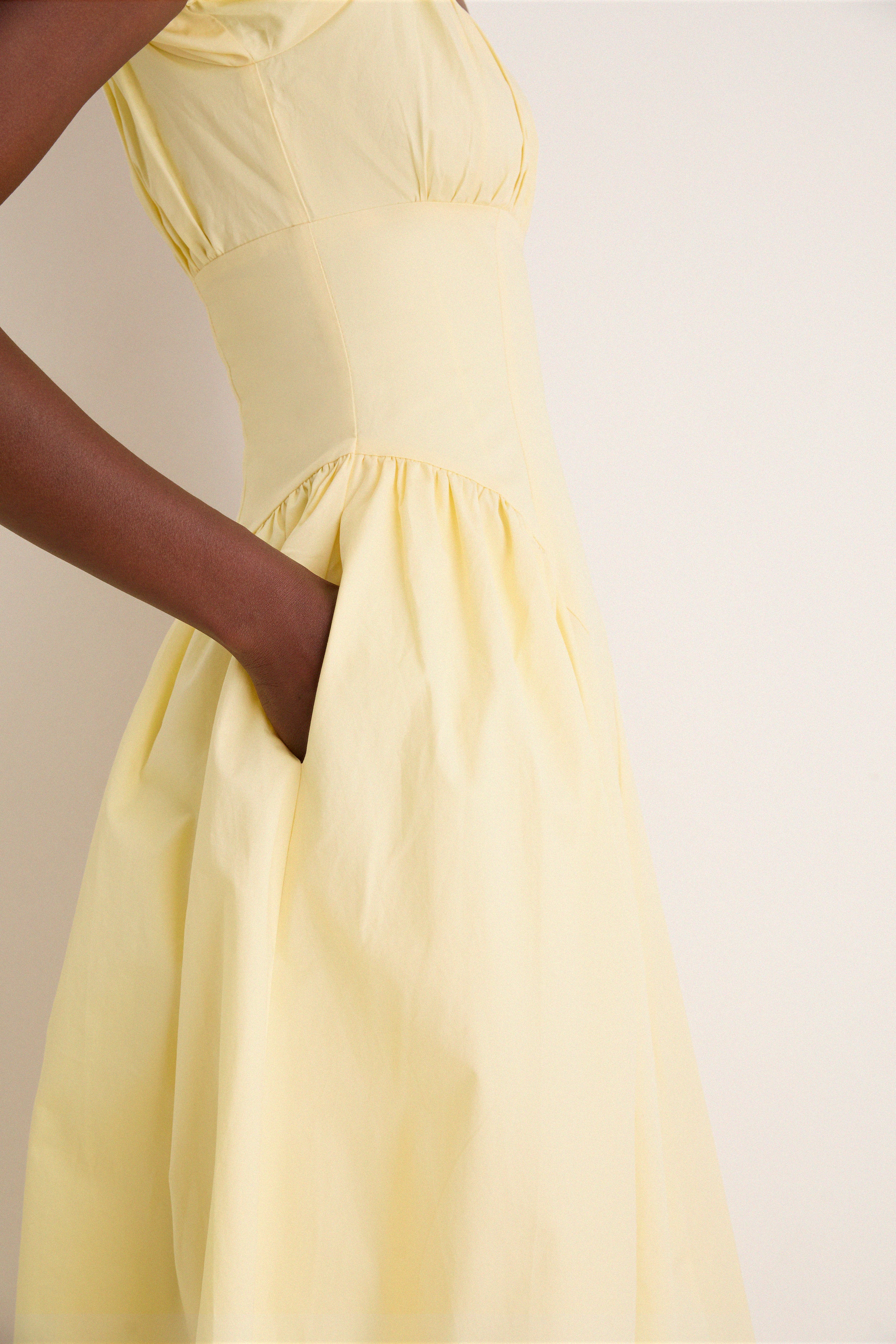 Yellow Adilene Midi Dress - Image 6